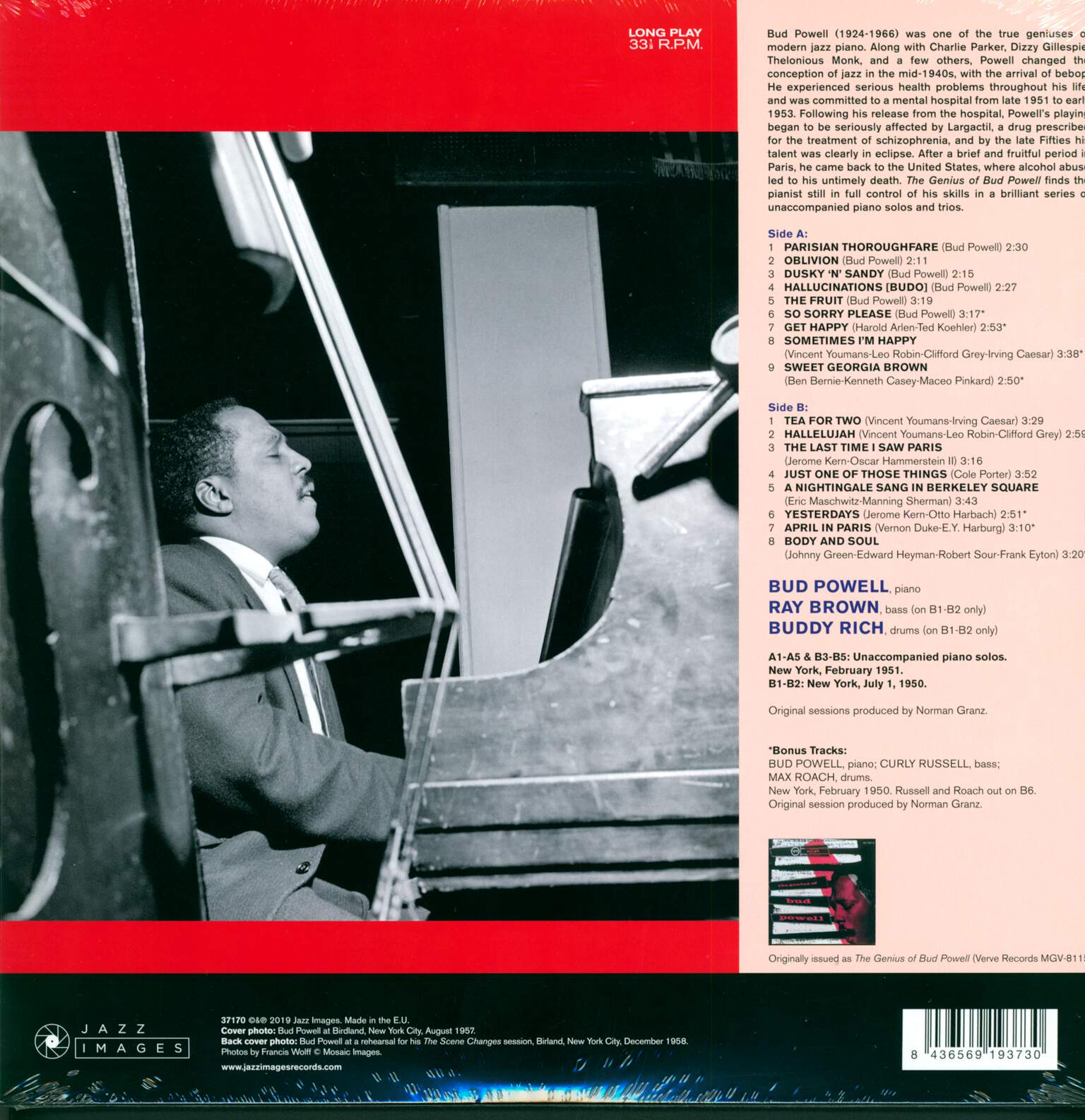 Bud Powell: The Genius of Bud Powell, LP (Vinyl)