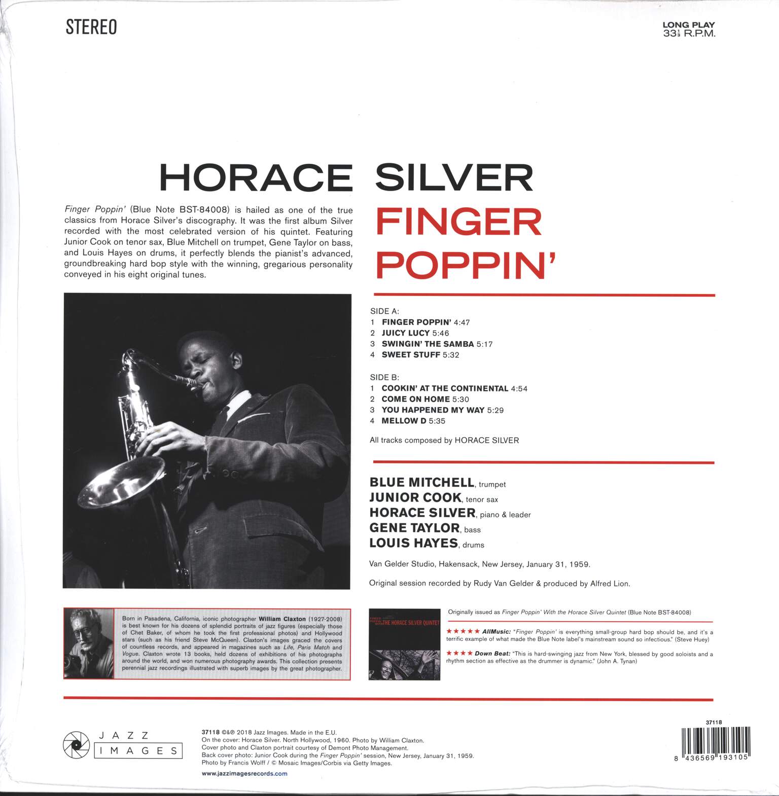 The Horace Silver Quintet: Finger Poppin', LP (Vinyl)