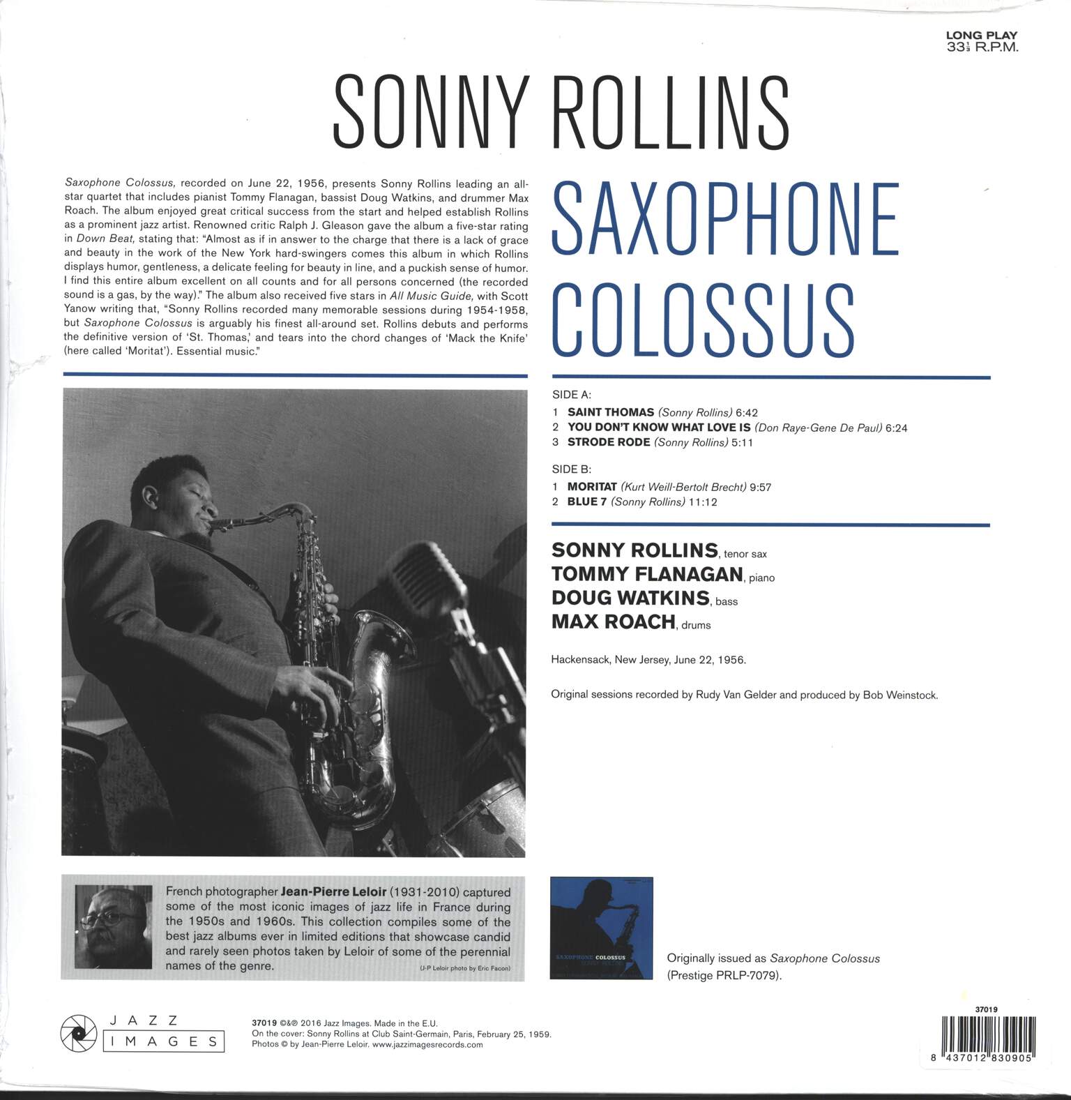 Sonny Rollins: Saxophone Colossus, LP (Vinyl)