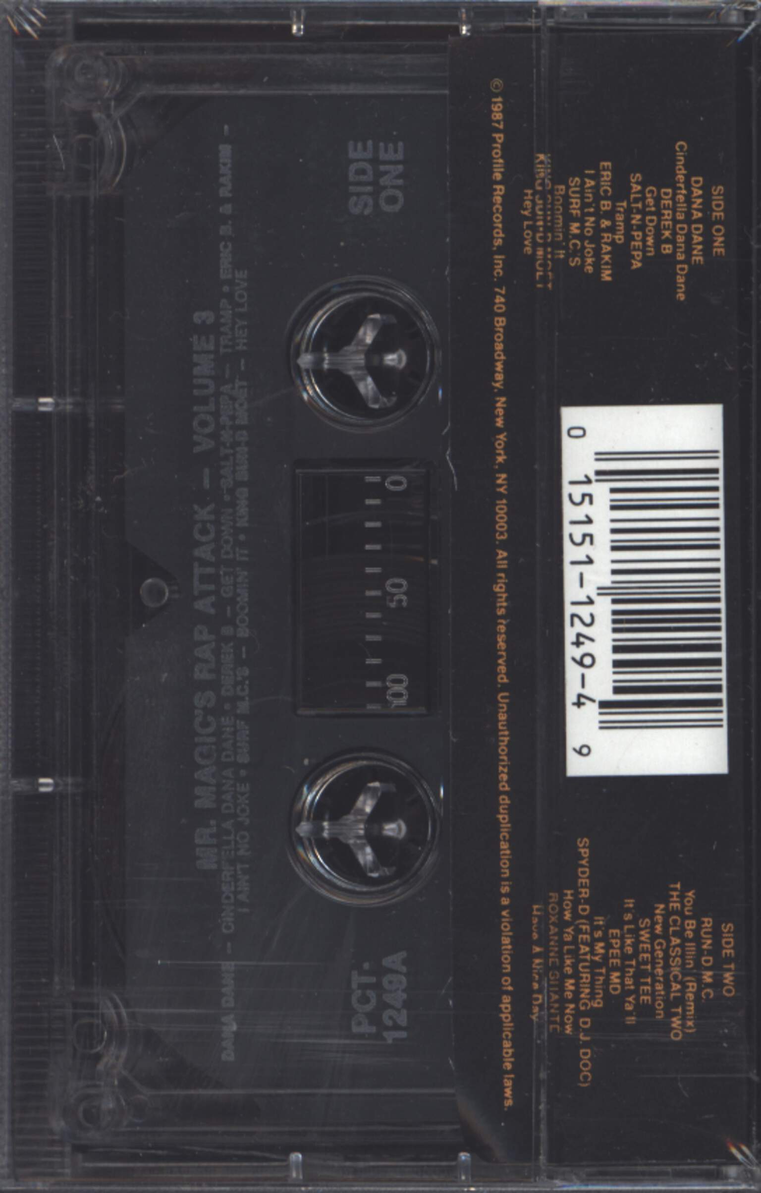 Mr. Magic: Mr. Magic's Rap Attack Volume 3, Compact Cassette