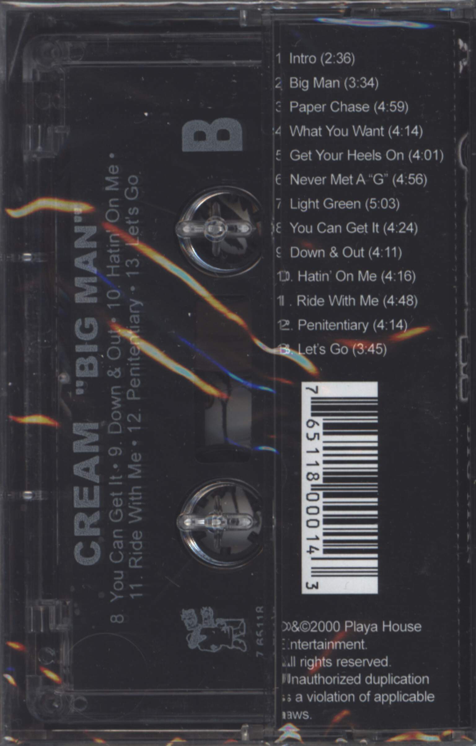 Cream: Big Man, Compact Cassette