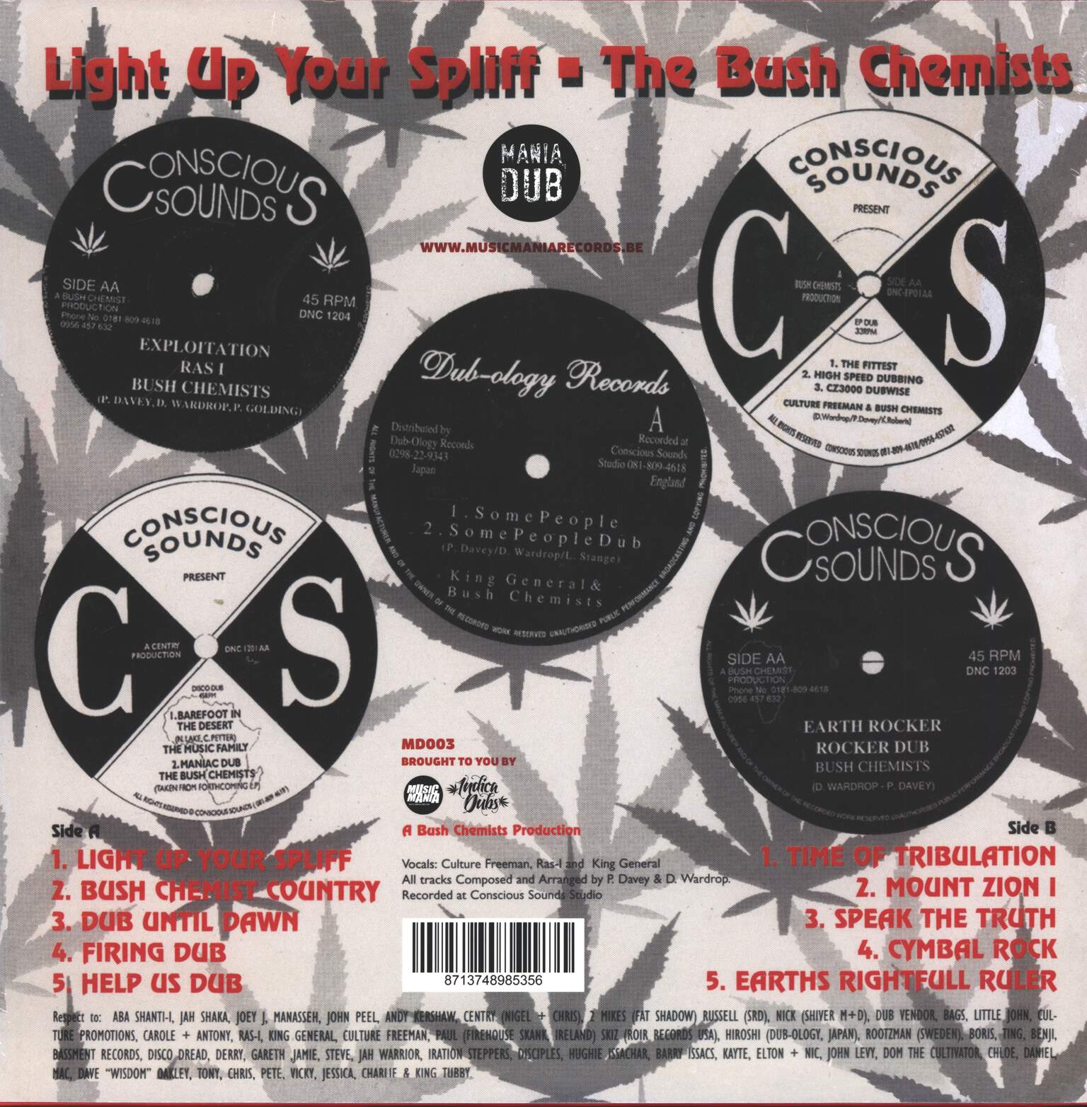 The Bush Chemists: Light Up Your Spliff, LP (Vinyl)