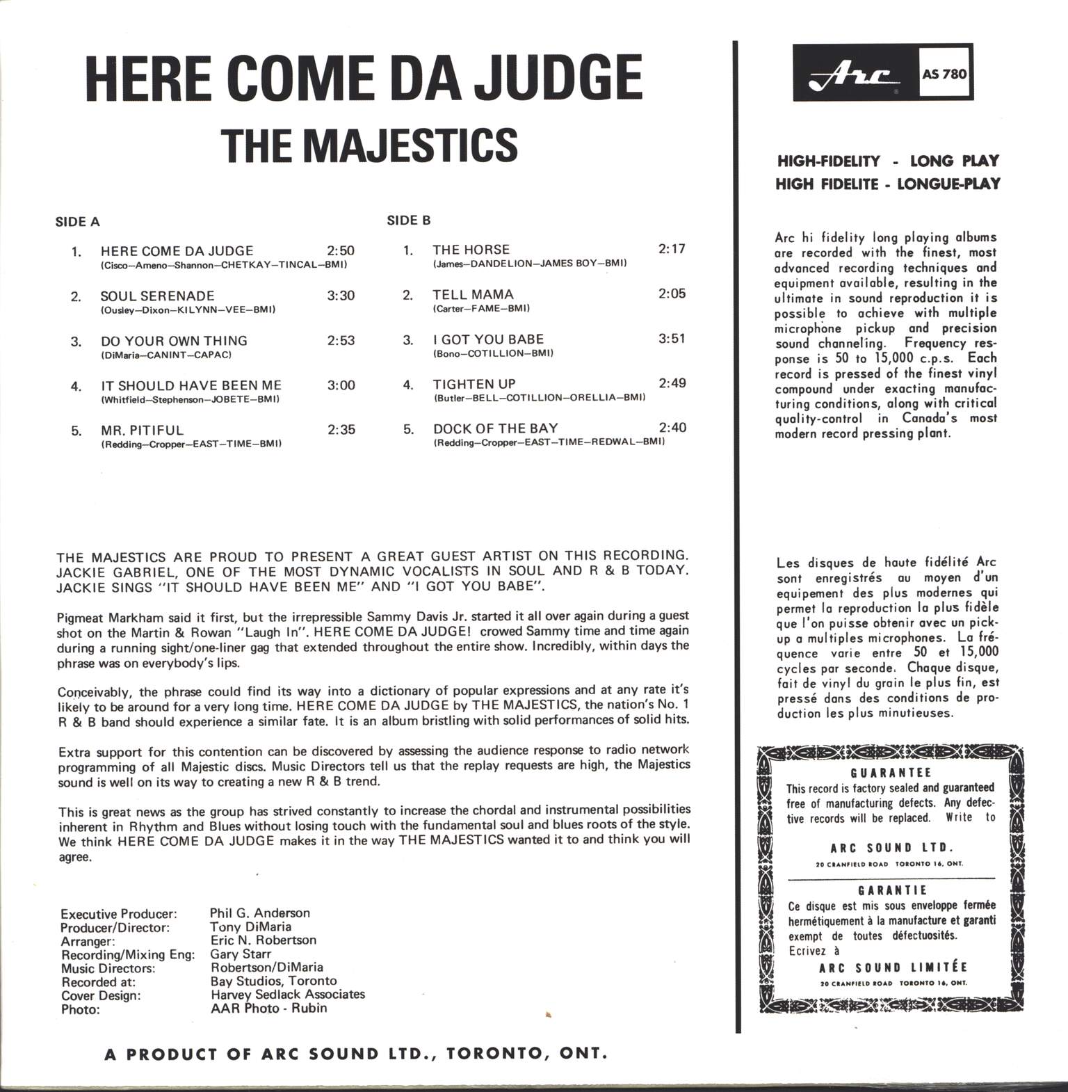 The Majestics: Here Come Da Judge, LP (Vinyl)