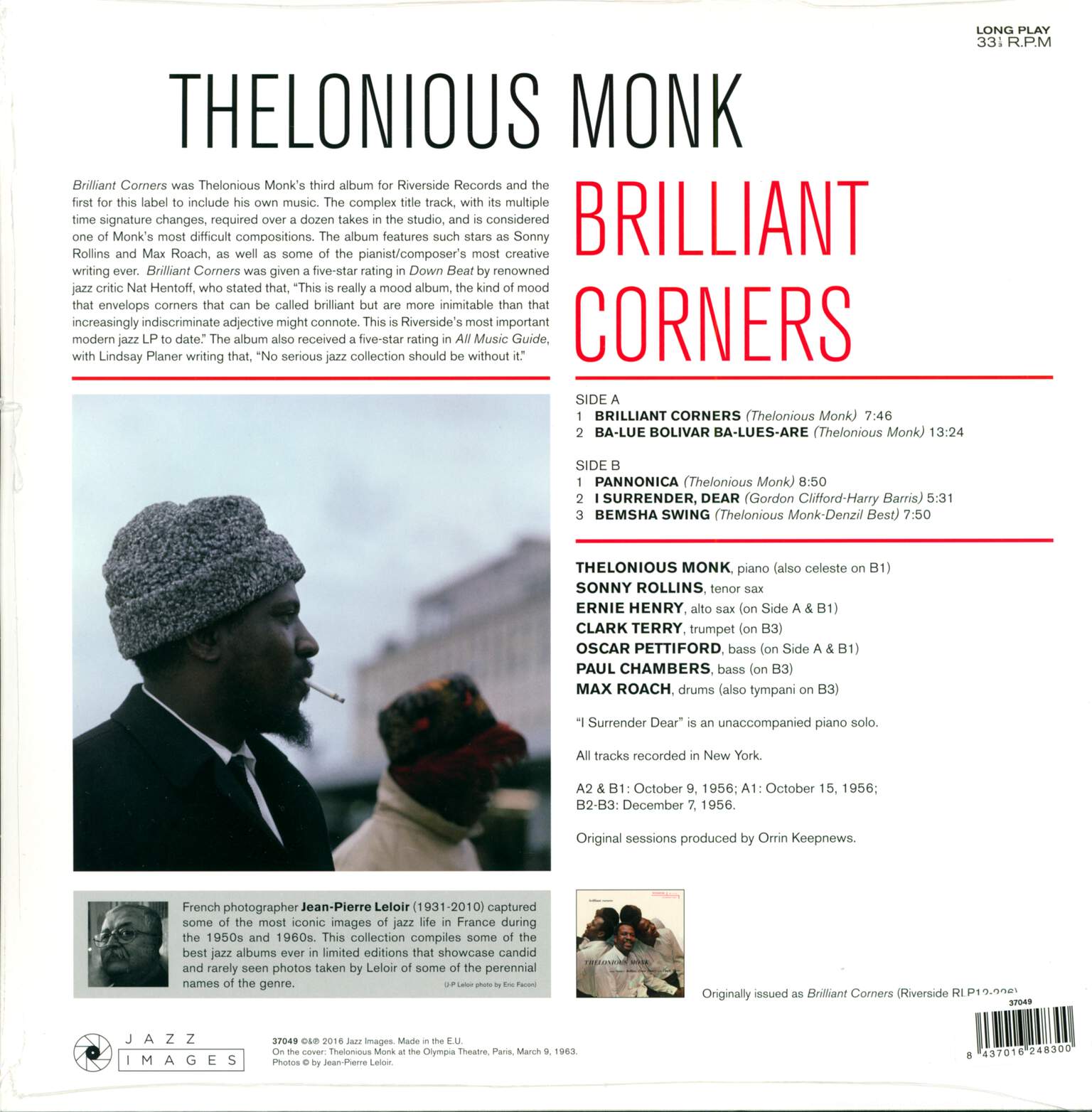 Thelonious Monk: Brilliant Corners, LP (Vinyl)