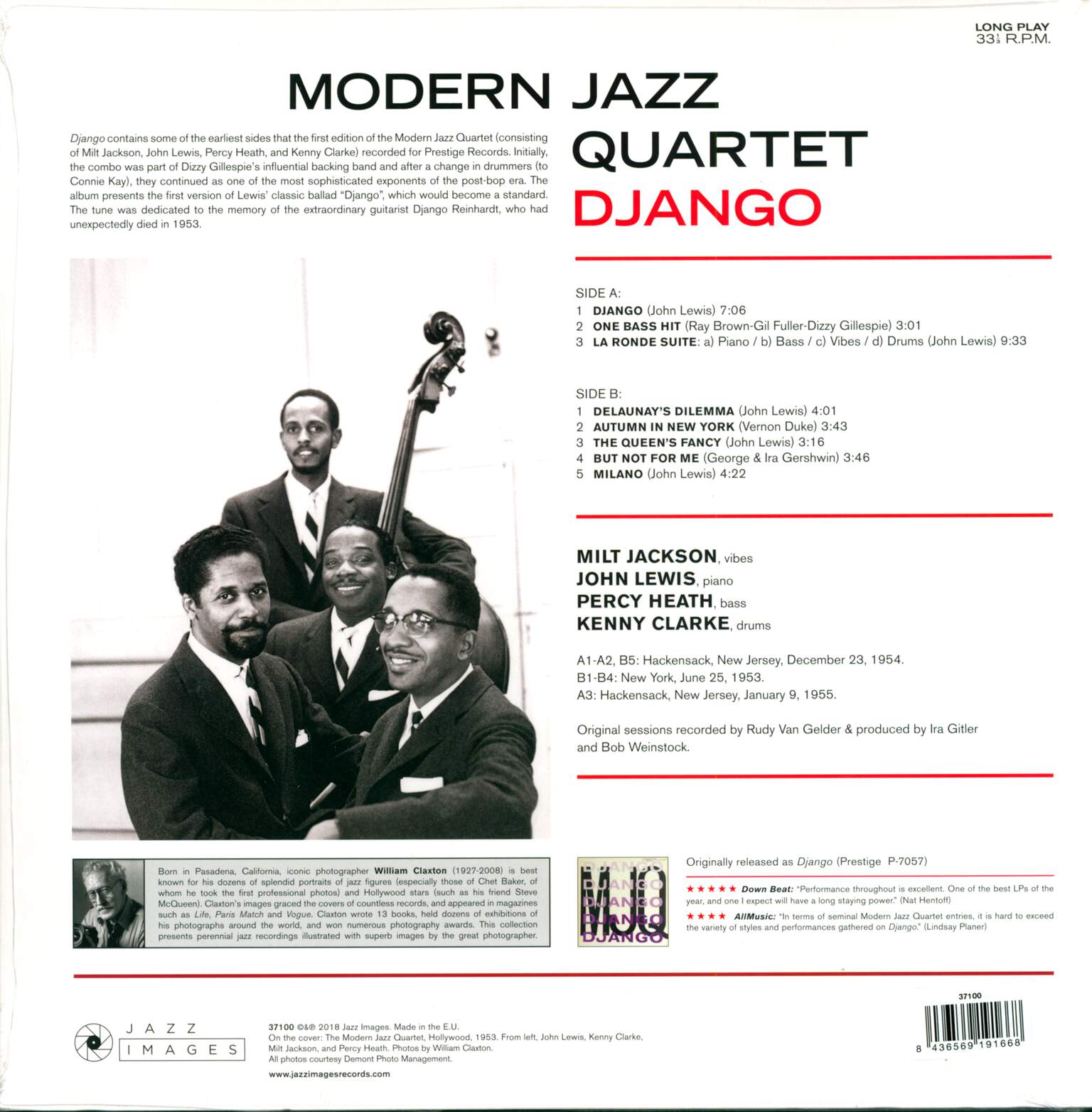 The Modern Jazz Quartet: Django, LP (Vinyl)