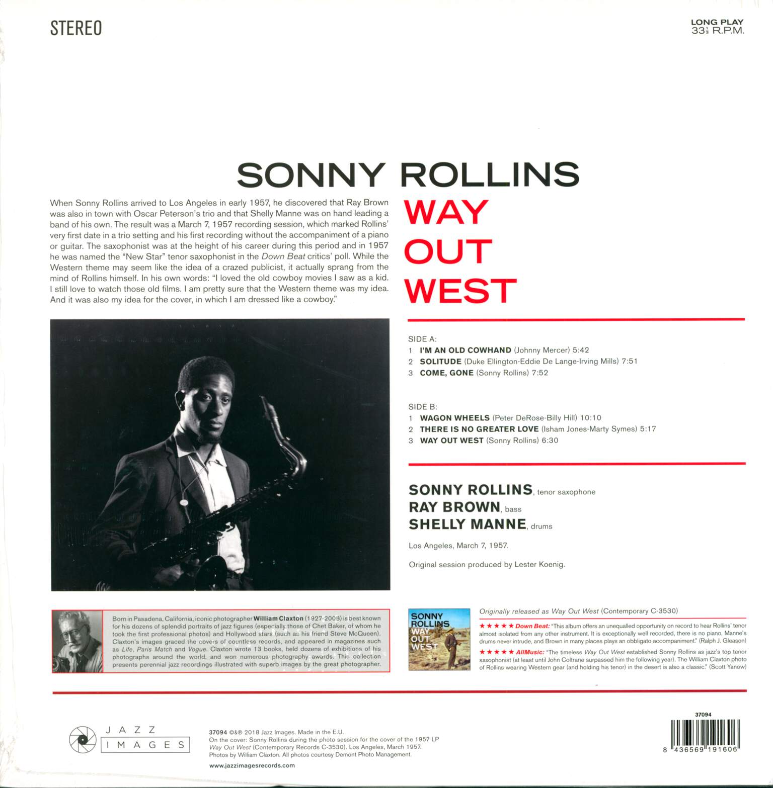 Sonny Rollins: Way Out West, LP (Vinyl)