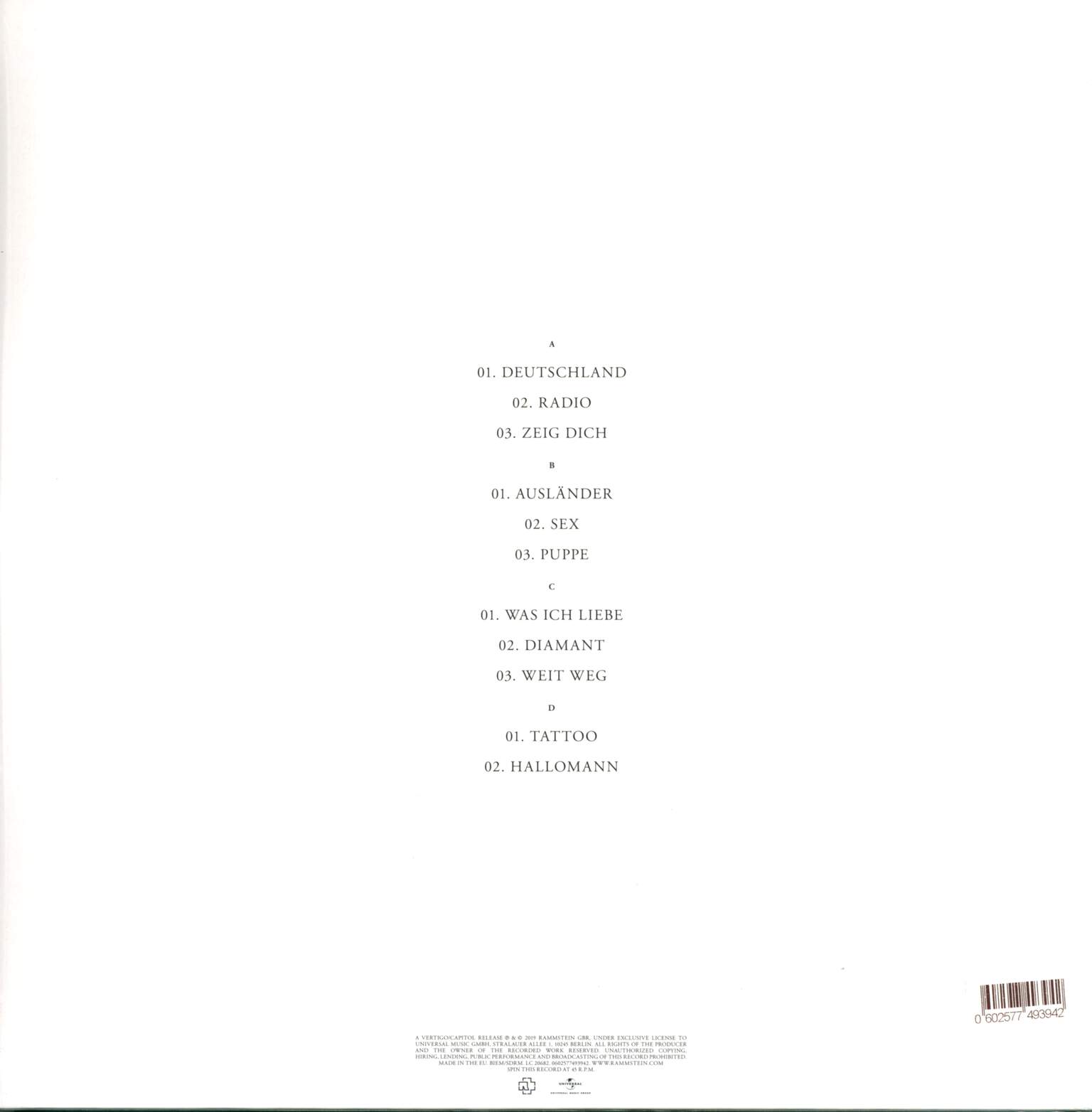Rammstein: Rammstein, 2×LP (Vinyl)