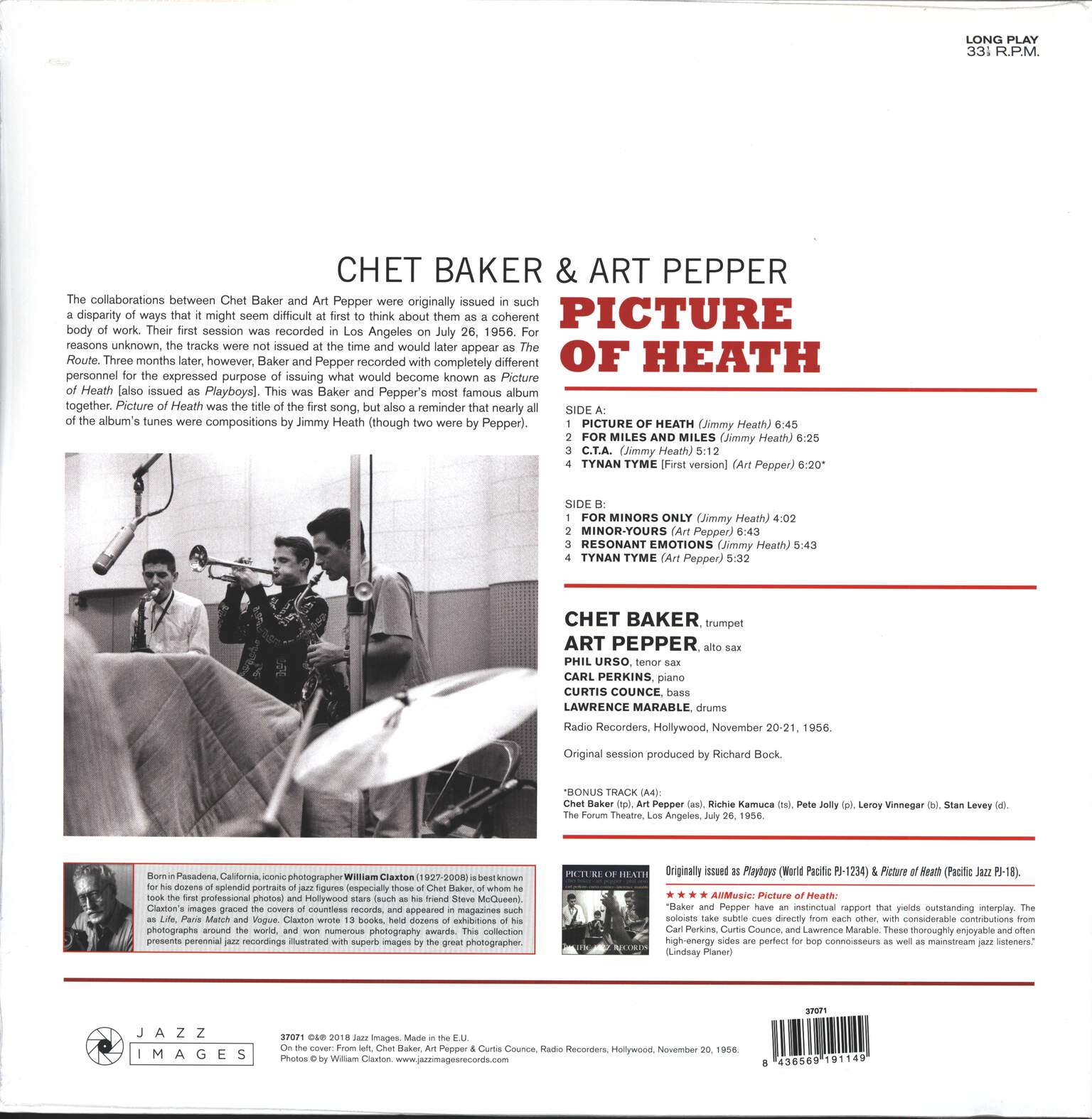 Chet Baker: Picture of Heath, LP (Vinyl)