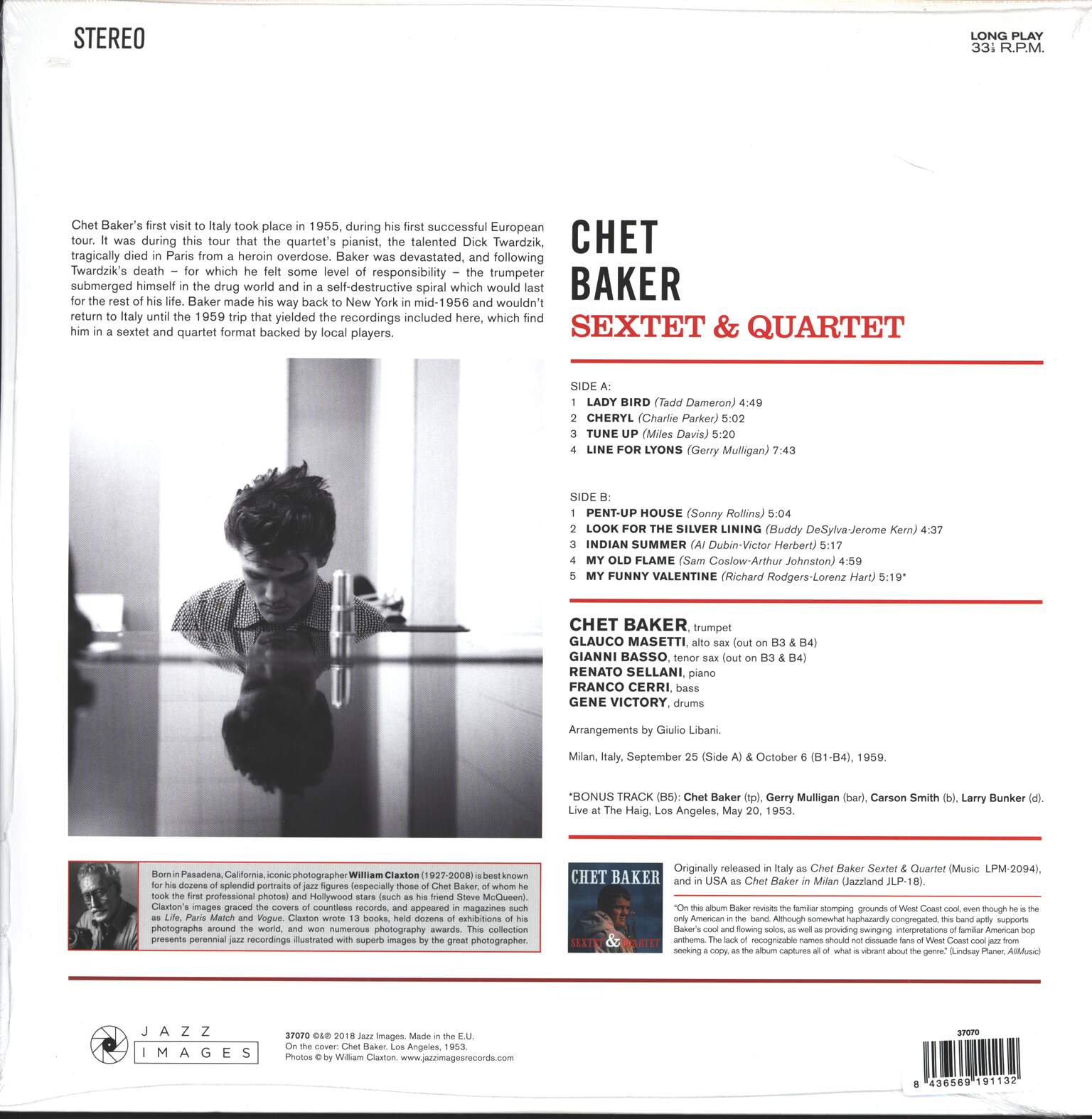 Chet Baker: Sextet & Quartet, LP (Vinyl)