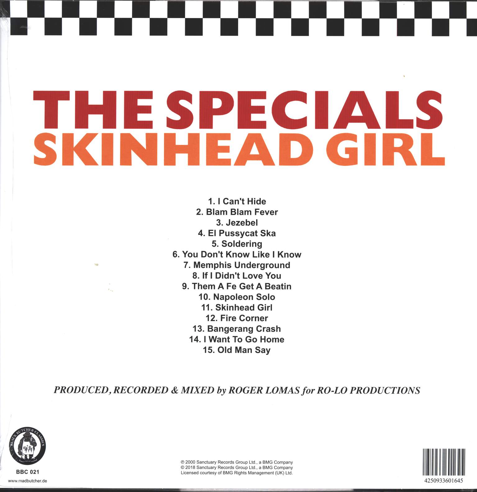 The Specials: Skinhead Girl, LP (Vinyl)