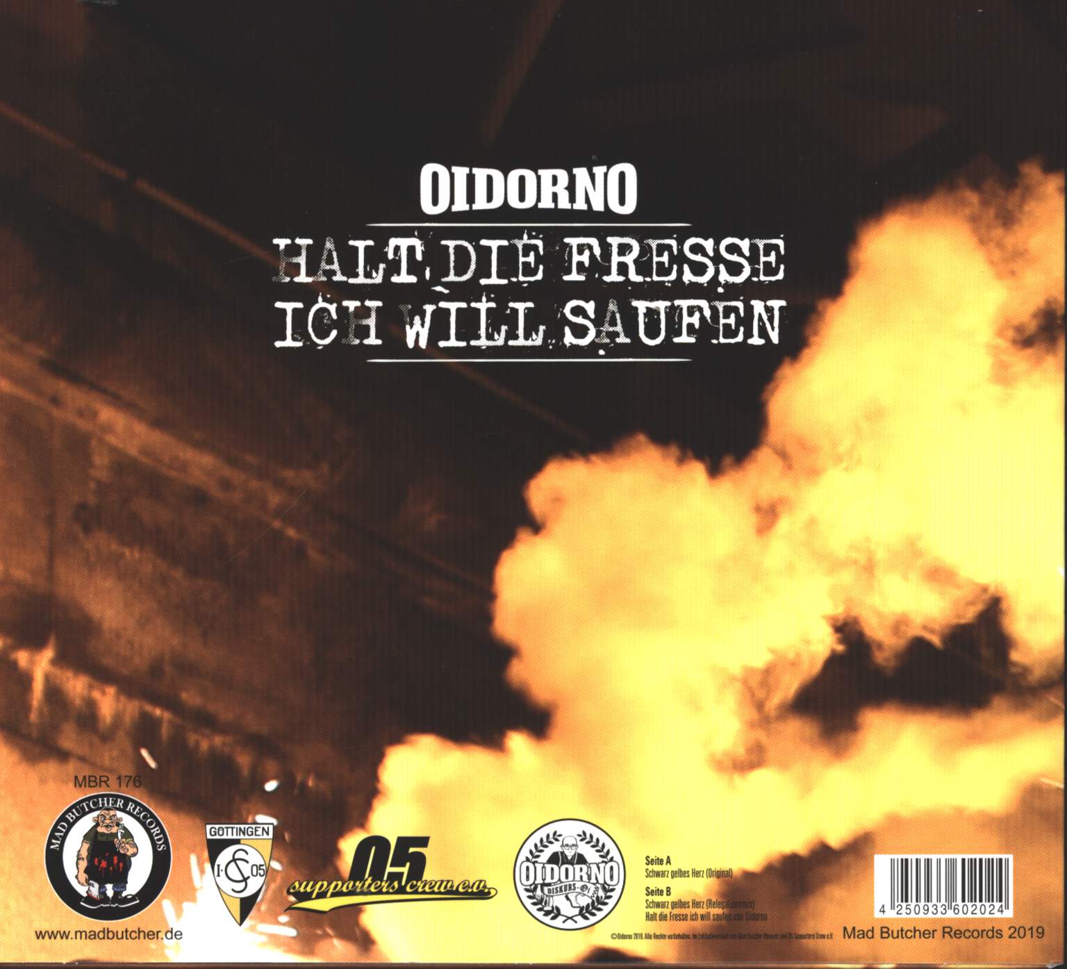Oidorno: Schwarz gelbes Herz, 7" Single (Vinyl)