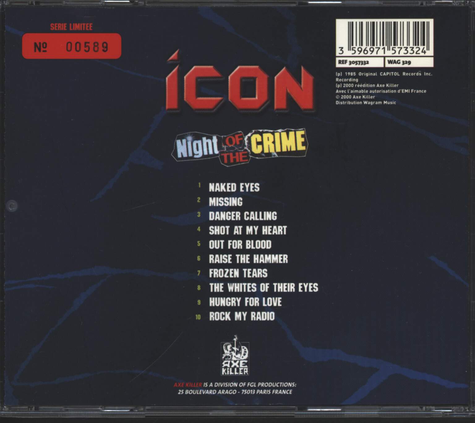 Icon: Night Of The Crime, CD