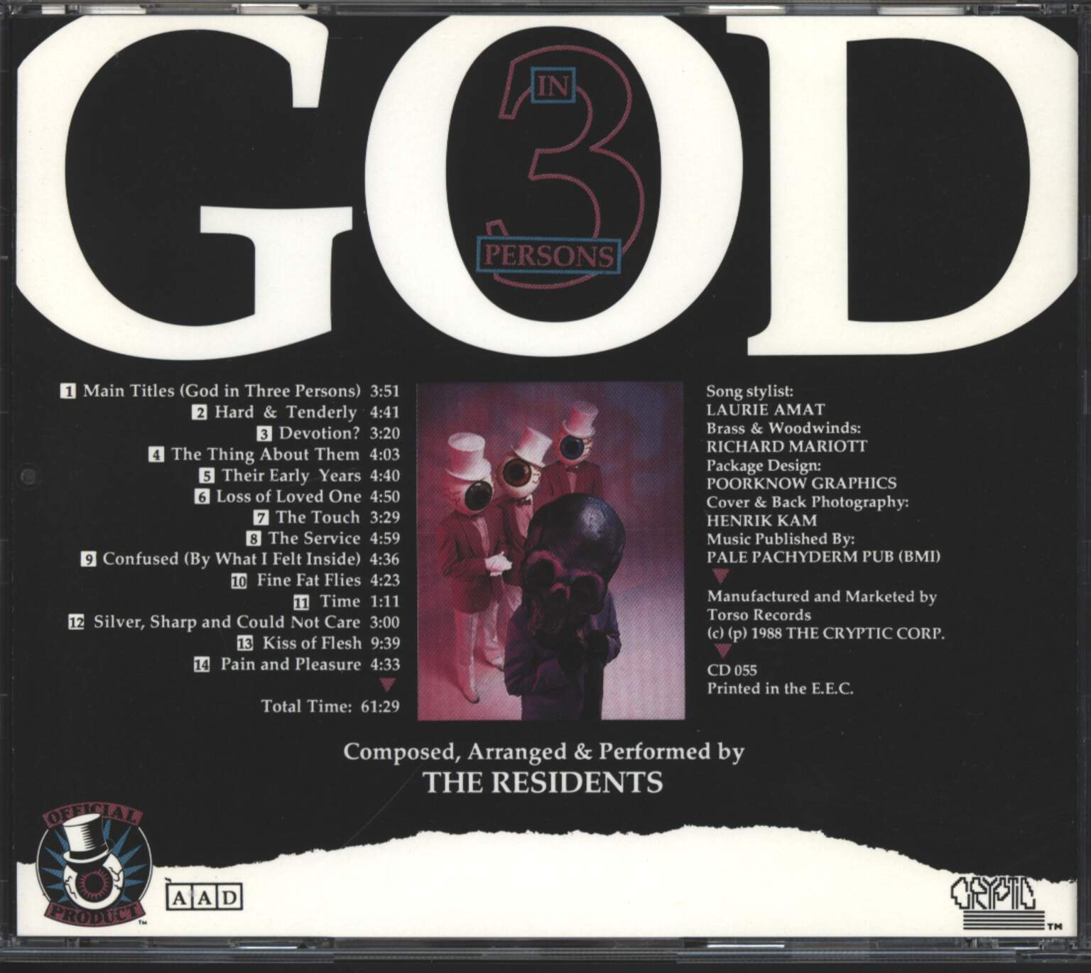The Residents: God In Three Persons, CD