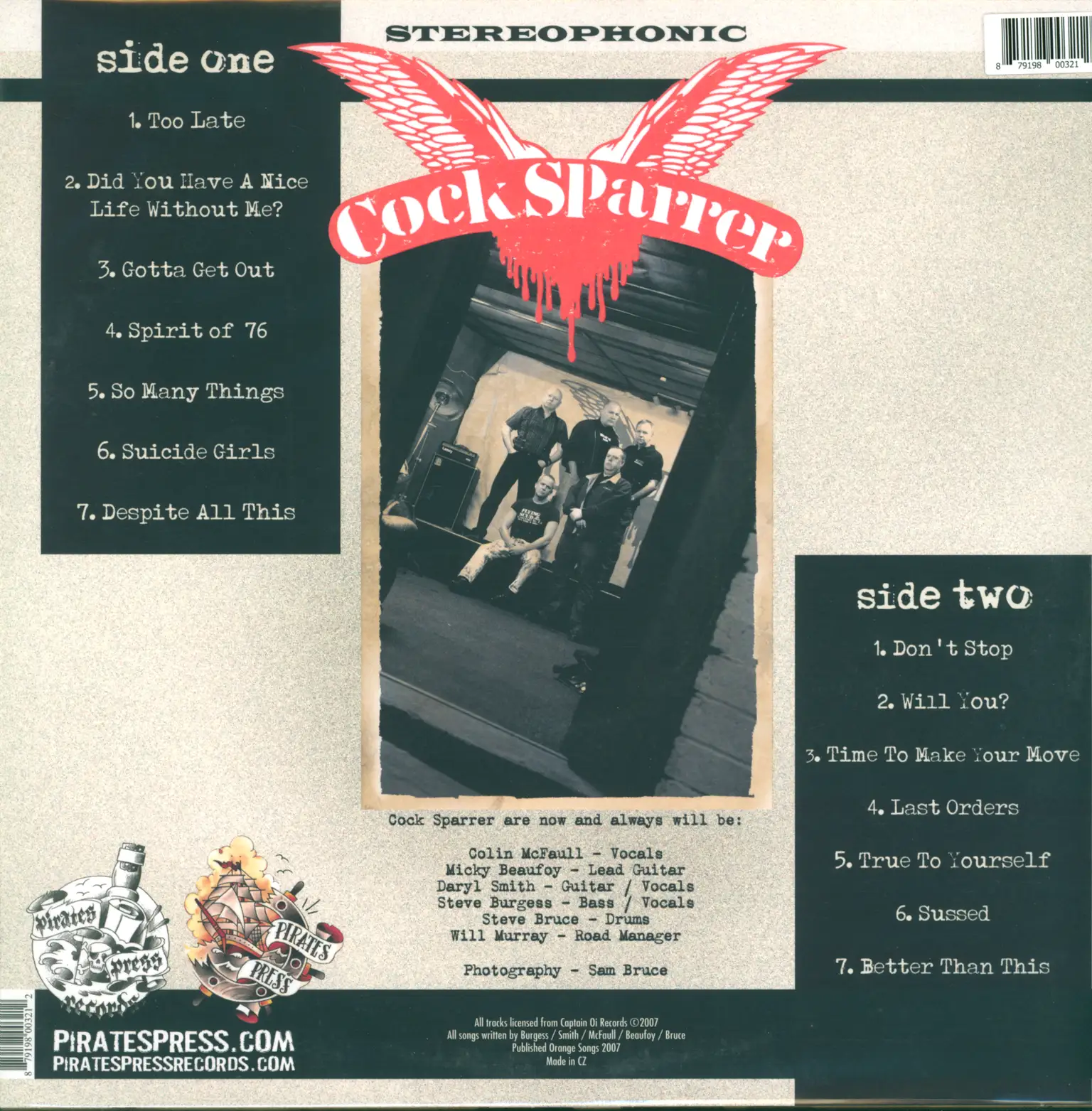 Cock Sparrer: Here We Stand, LP (Vinyl)