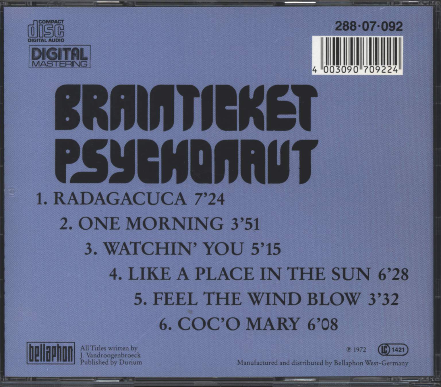 Brainticket: Psychonaut, CD