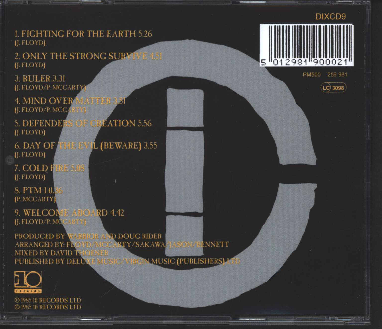 Warrior: Fighting For The Earth, CD