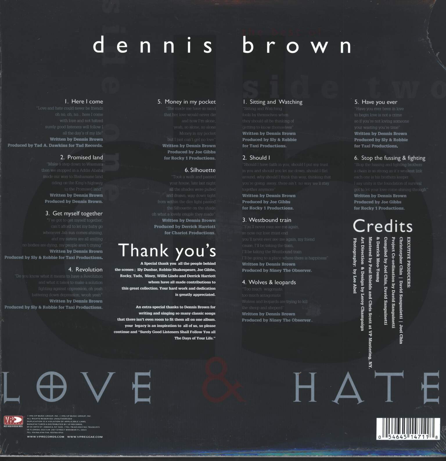Dennis Brown: Love & Hate (The Best Of Dennis Brown), LP (Vinyl)
