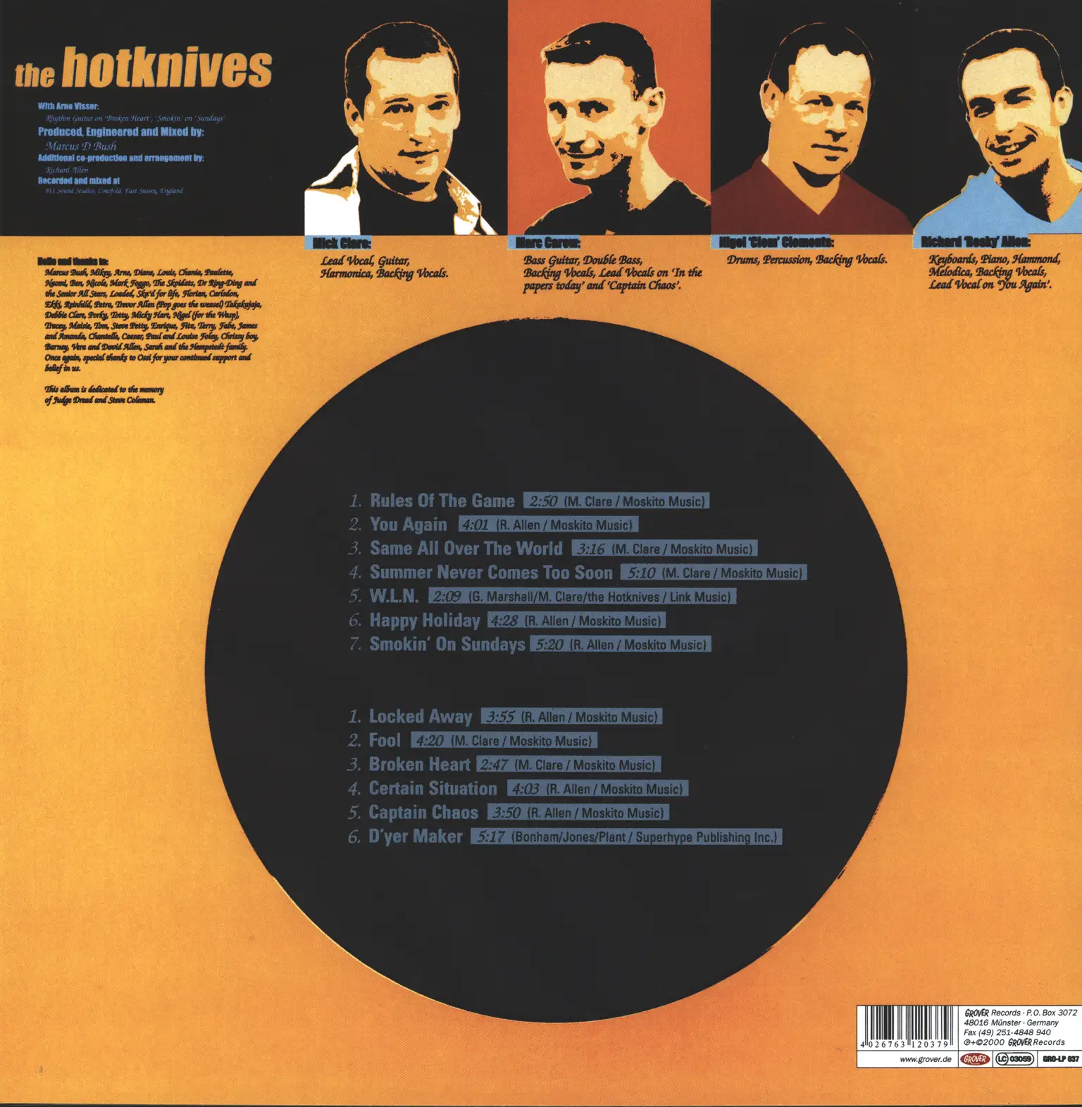 Hotknives: Screams, Dreams And Custard Creams, LP (Vinyl)