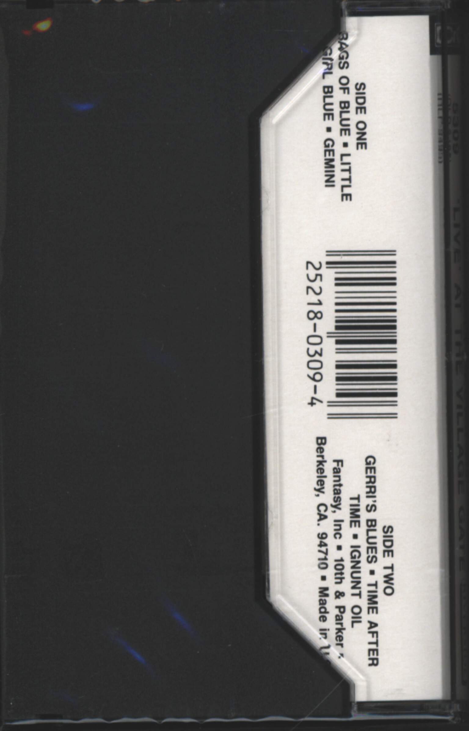 Milt Jackson Quintet: 'Live' At The Village Gate, Tape