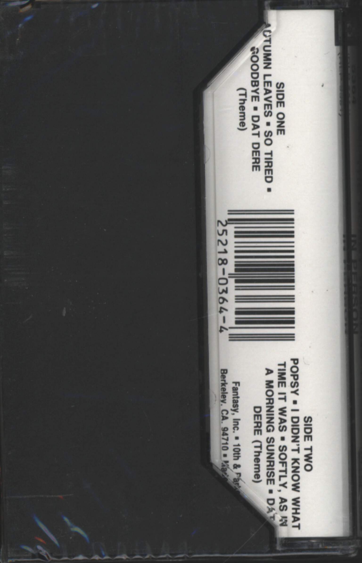 The Bobby Timmons Trio: In Person, Tape