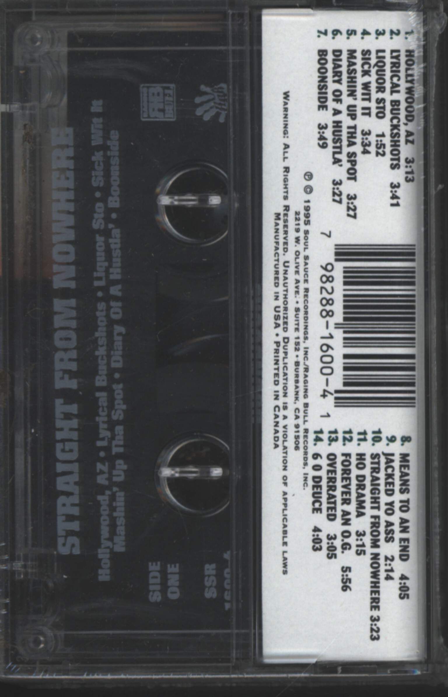 Boondocks: Straight From Nowhere, Tape