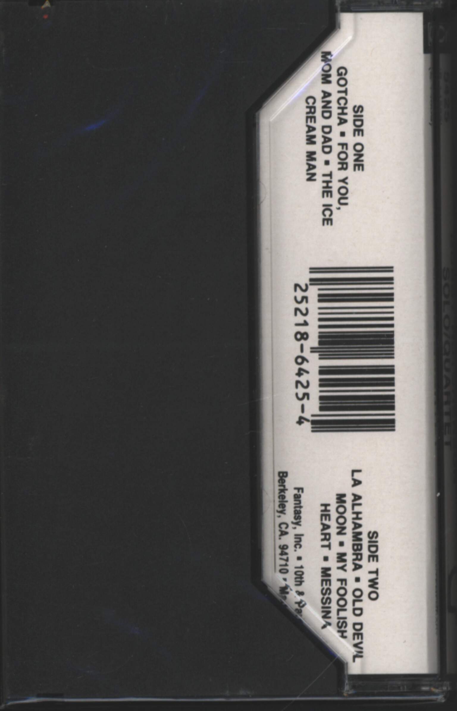 Bobby Hutcherson: Solo / Quartet, Tape