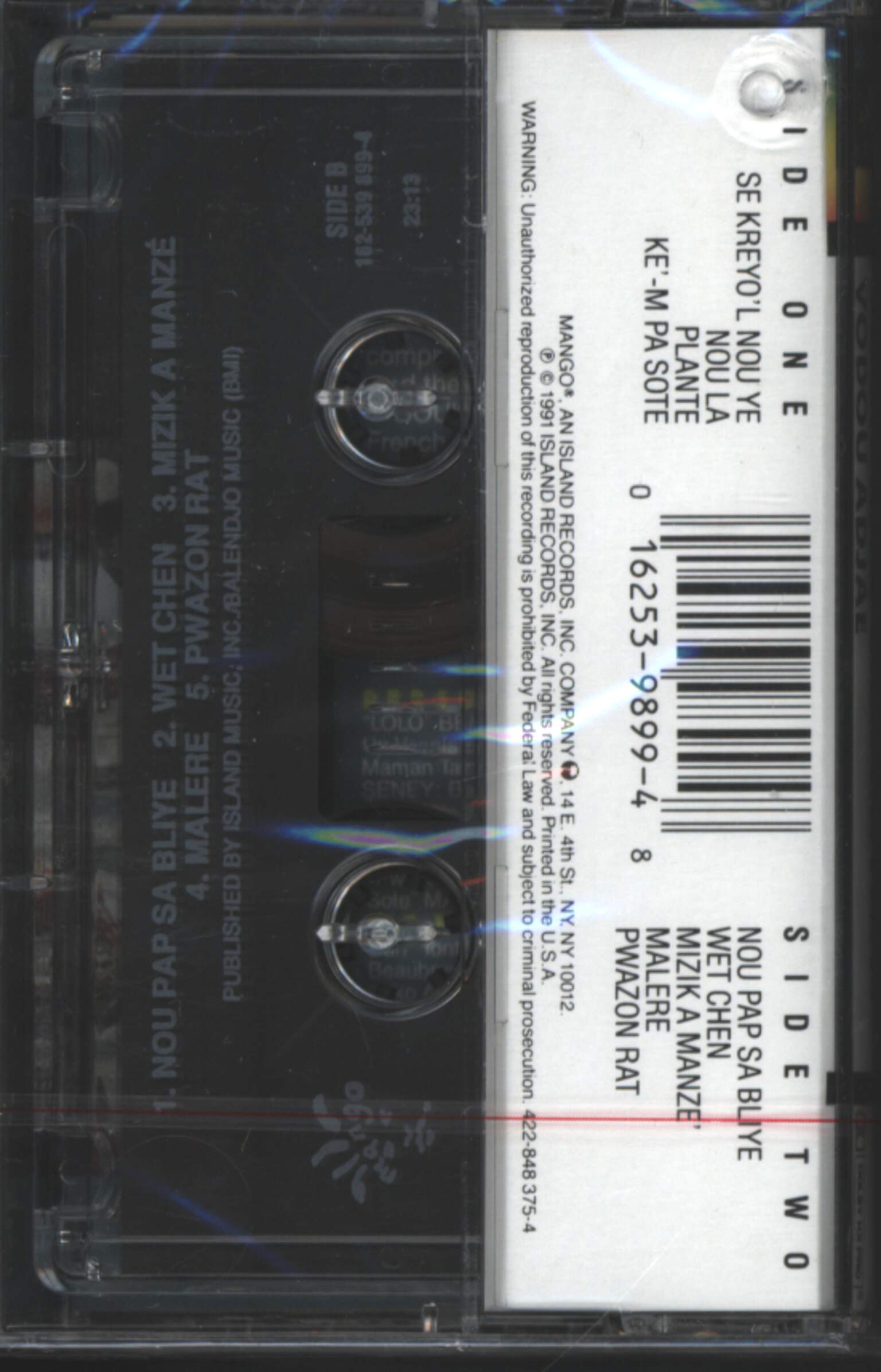 Boukman Eksperyans: Vodou Adjae, Tape