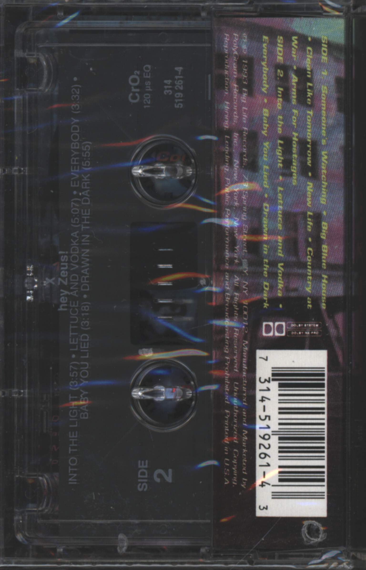 X: Hey Zeus!, Tape