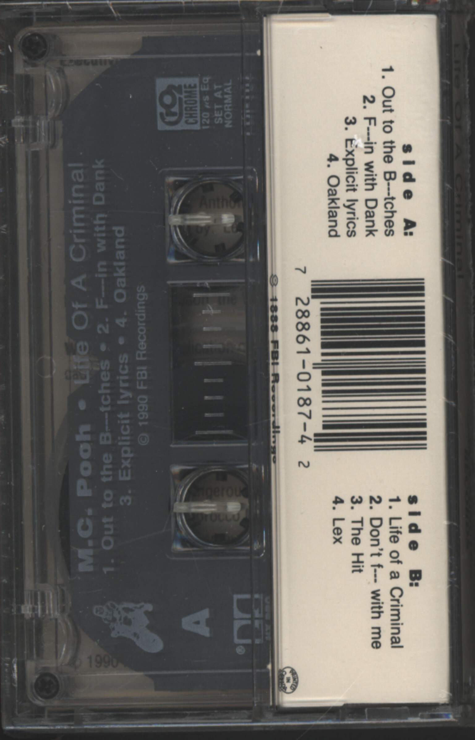 MC Pooh: Life Of A Criminal, Tape