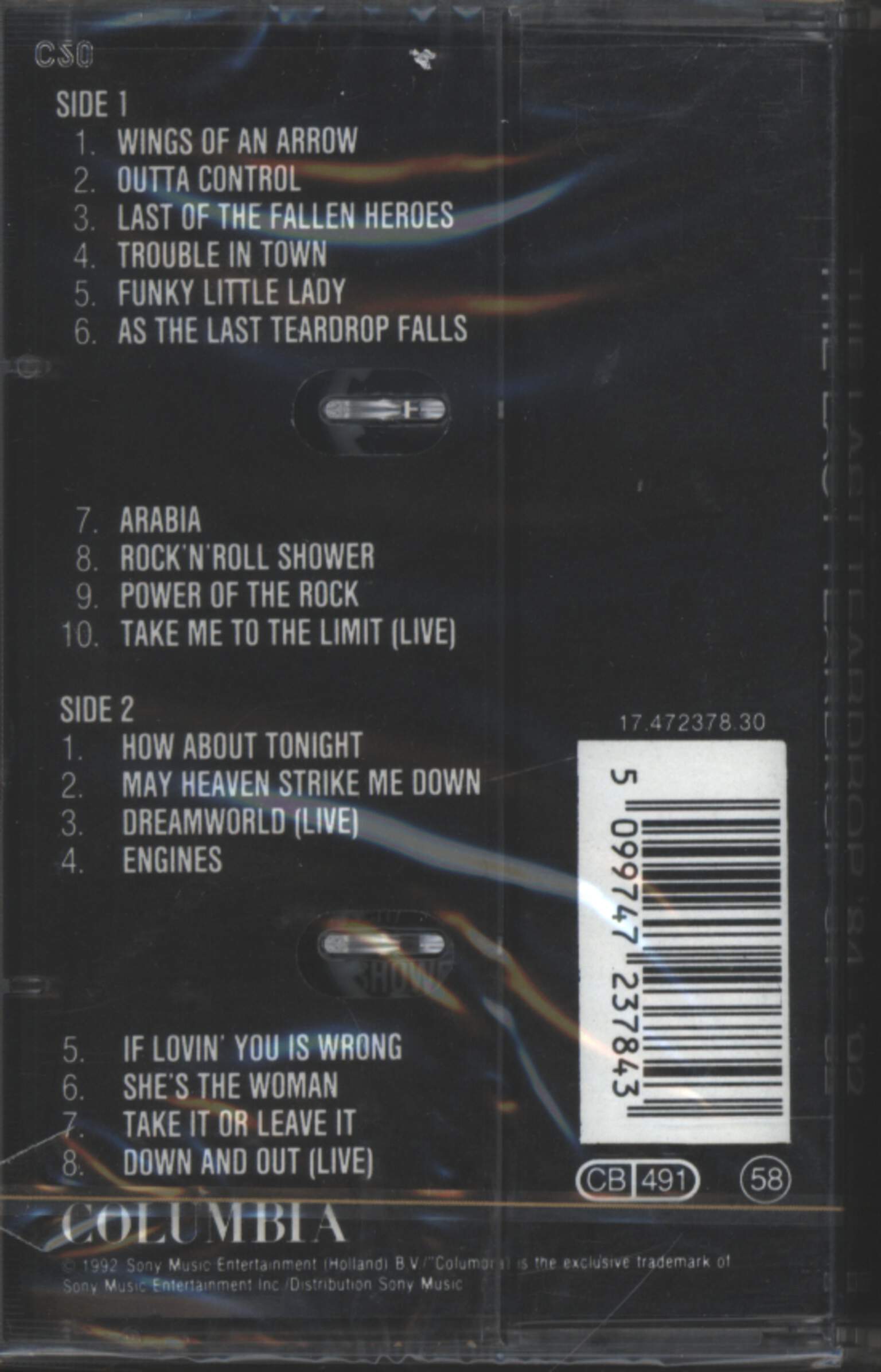Vengeance: The Last Teardrop '84 - '92, Tape