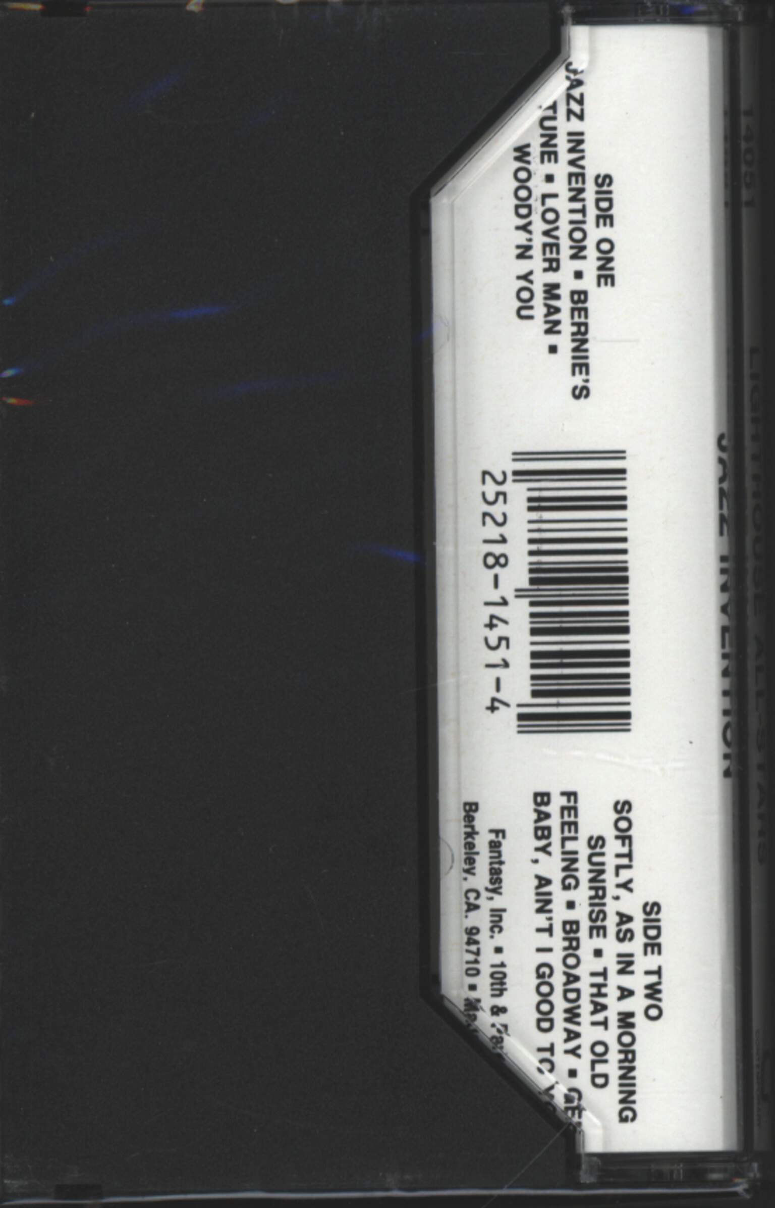 Howard Rumsey's Lighthouse All-Stars: Jazz Invention (40th Anniversary Reunion Concert), Tape