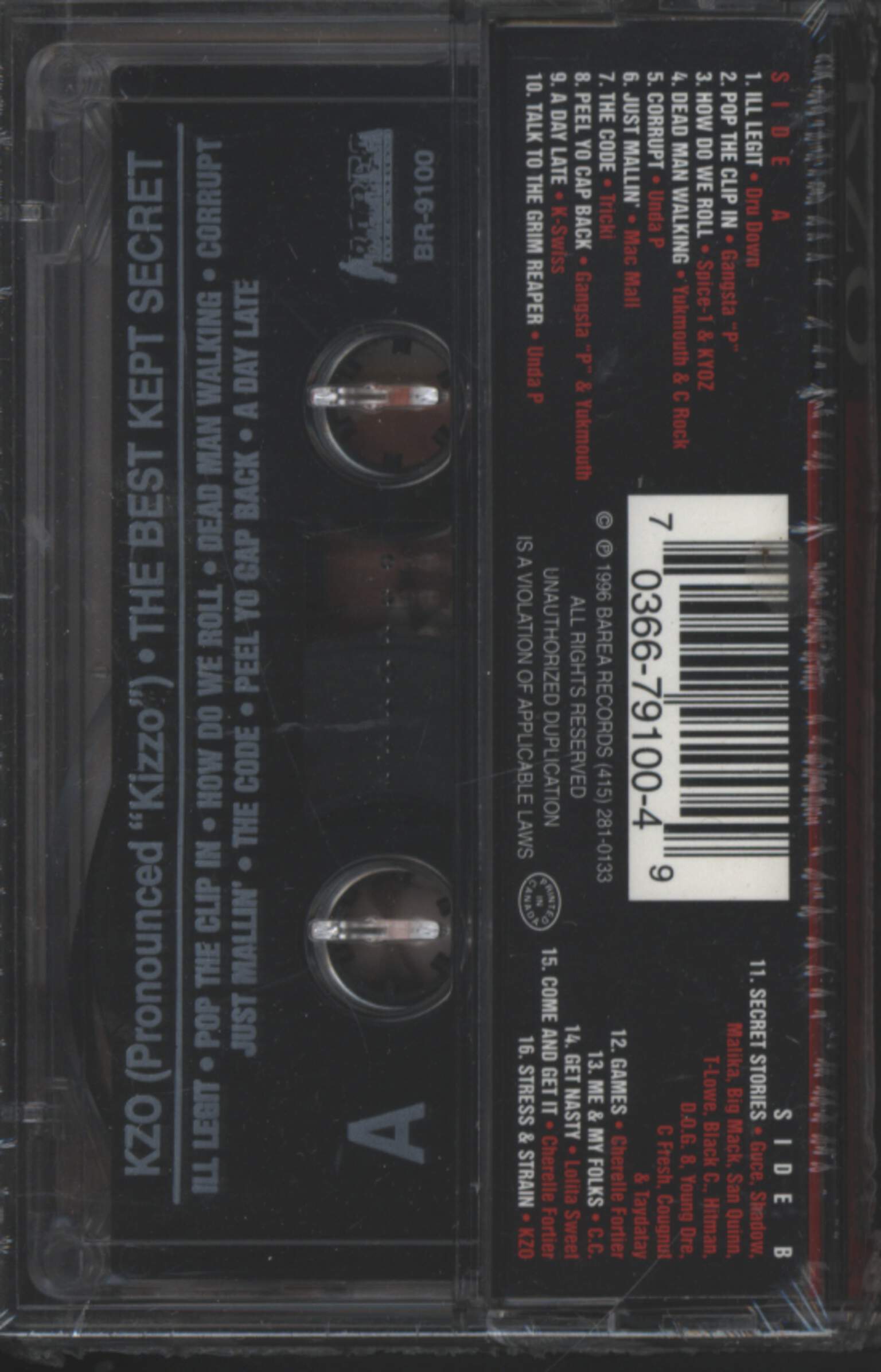 KZO: The Best Kept Secret, Tape