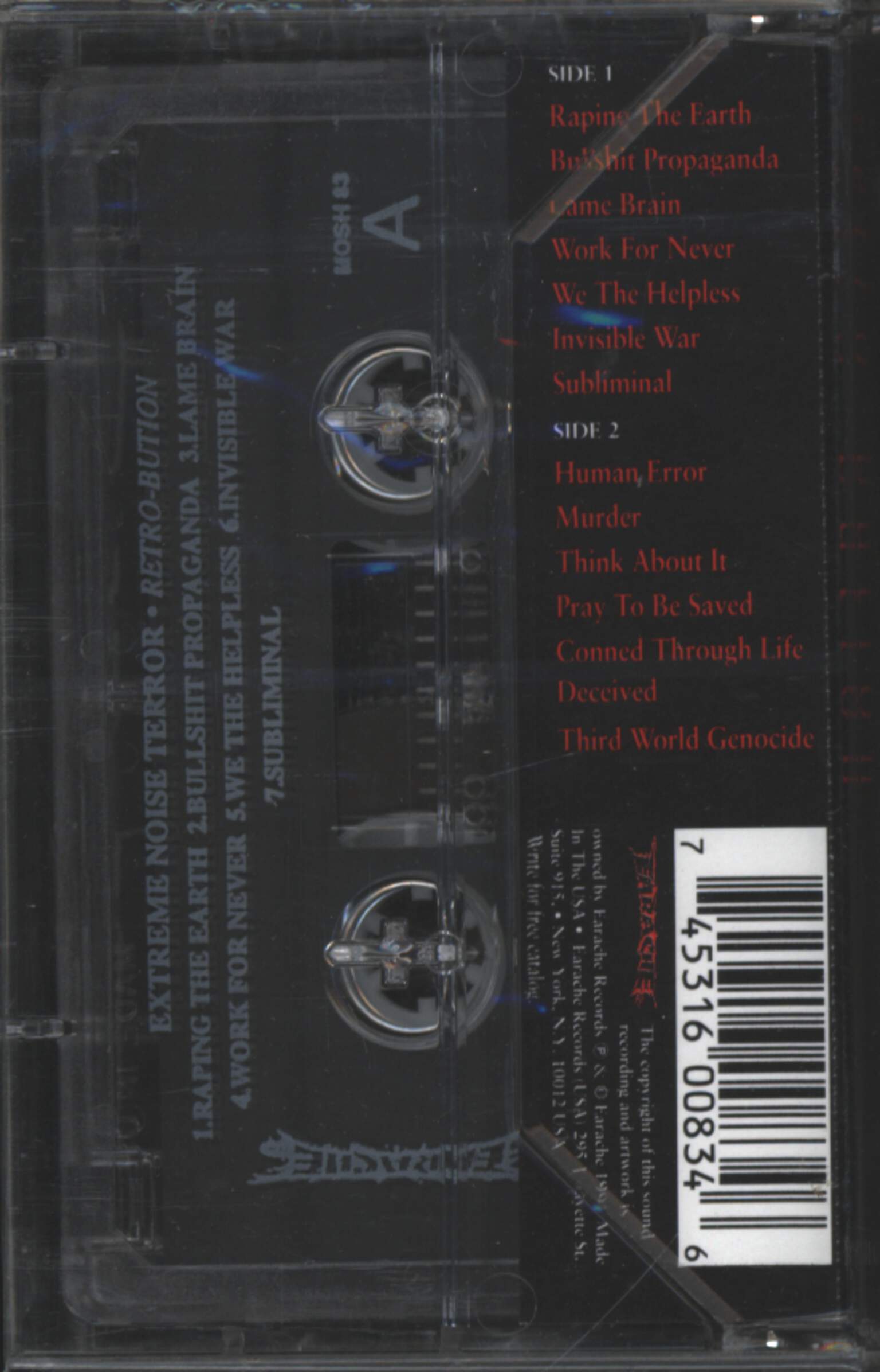 Extreme Noise Terror: Retro-Bution, Tape