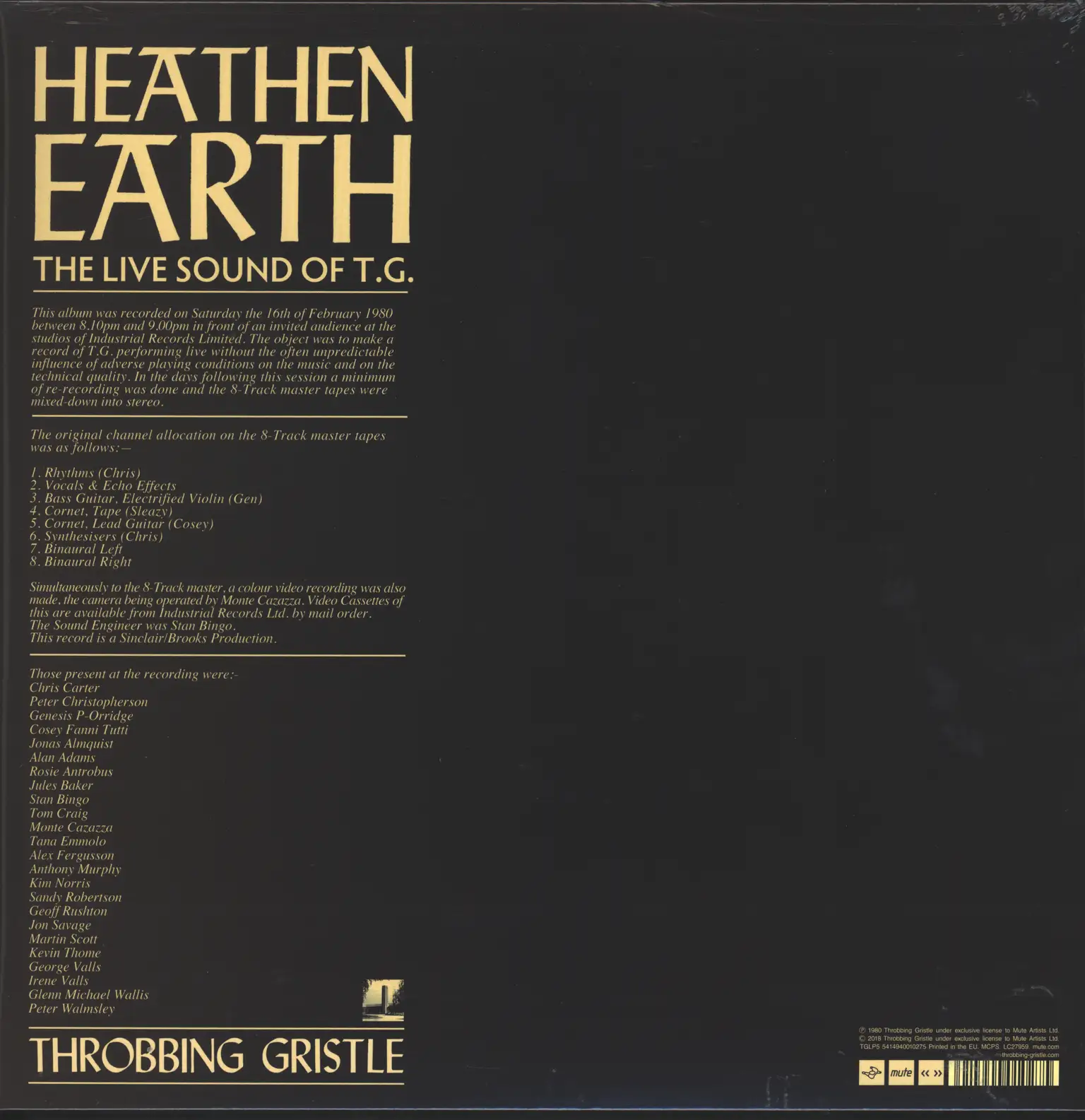 Throbbing Gristle: Heathen Earth, LP (Vinyl)
