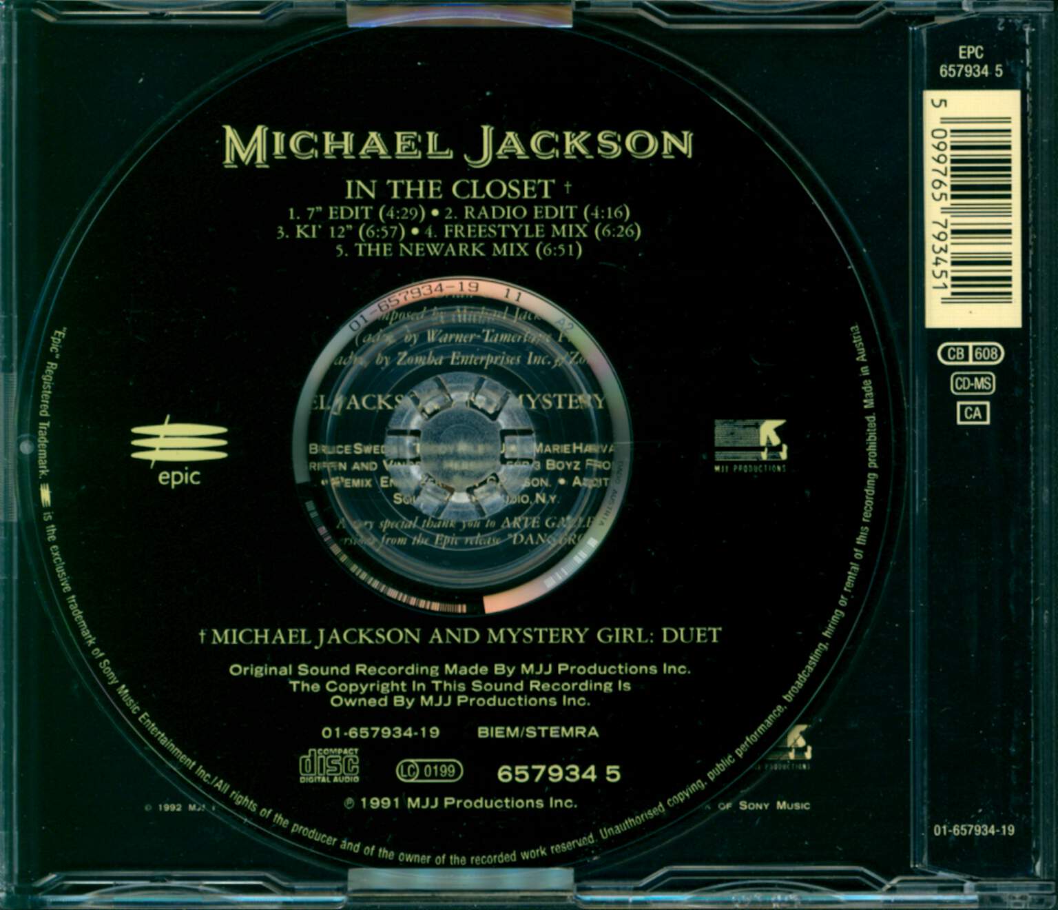 Michael Jackson: In The Closet, Mini CD
