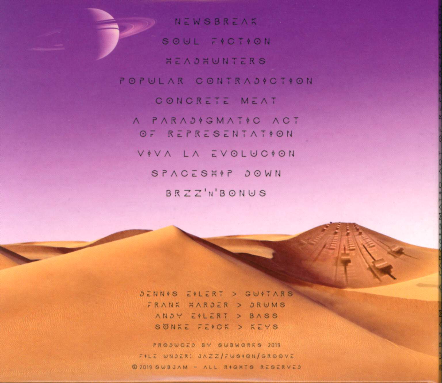 Subjam: A Paradigmatic Act of Representation, CD