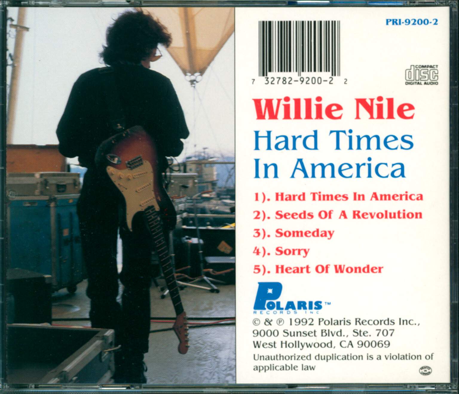 Willie Nile: Hard Times In America, Mini CD