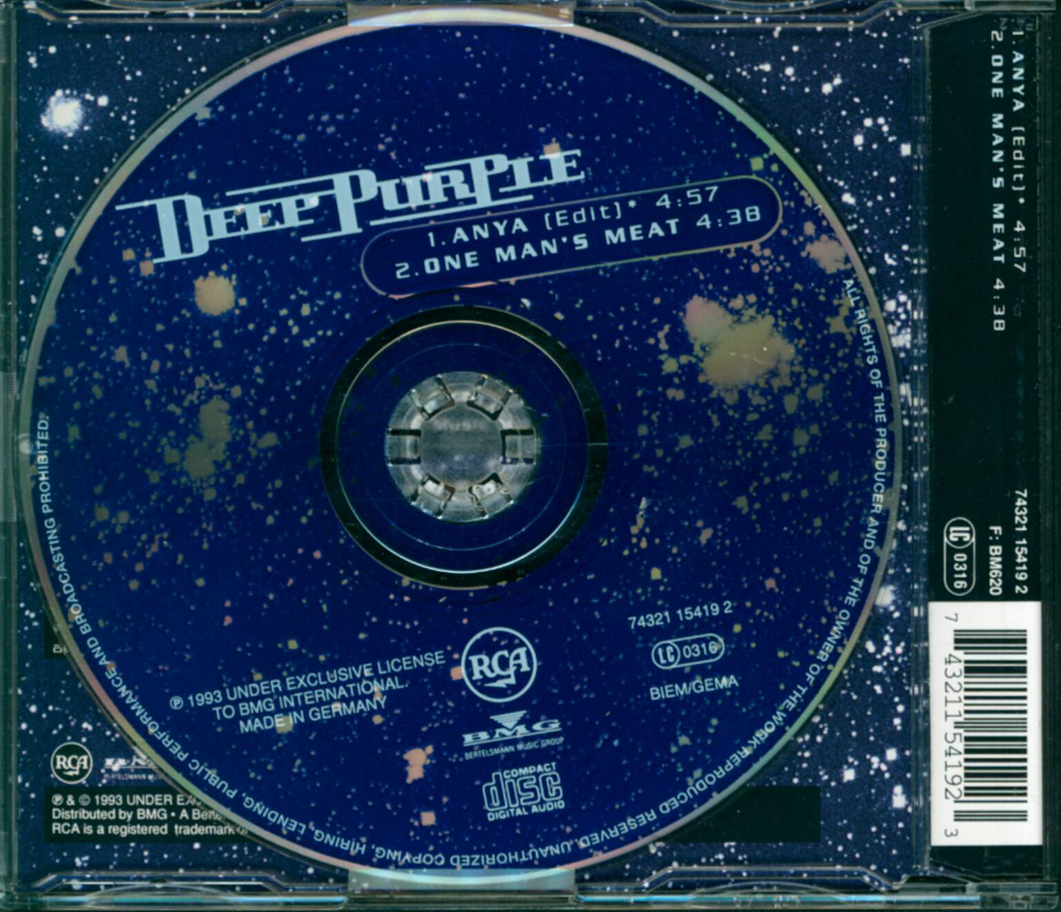 Deep Purple: Anya, Mini CD