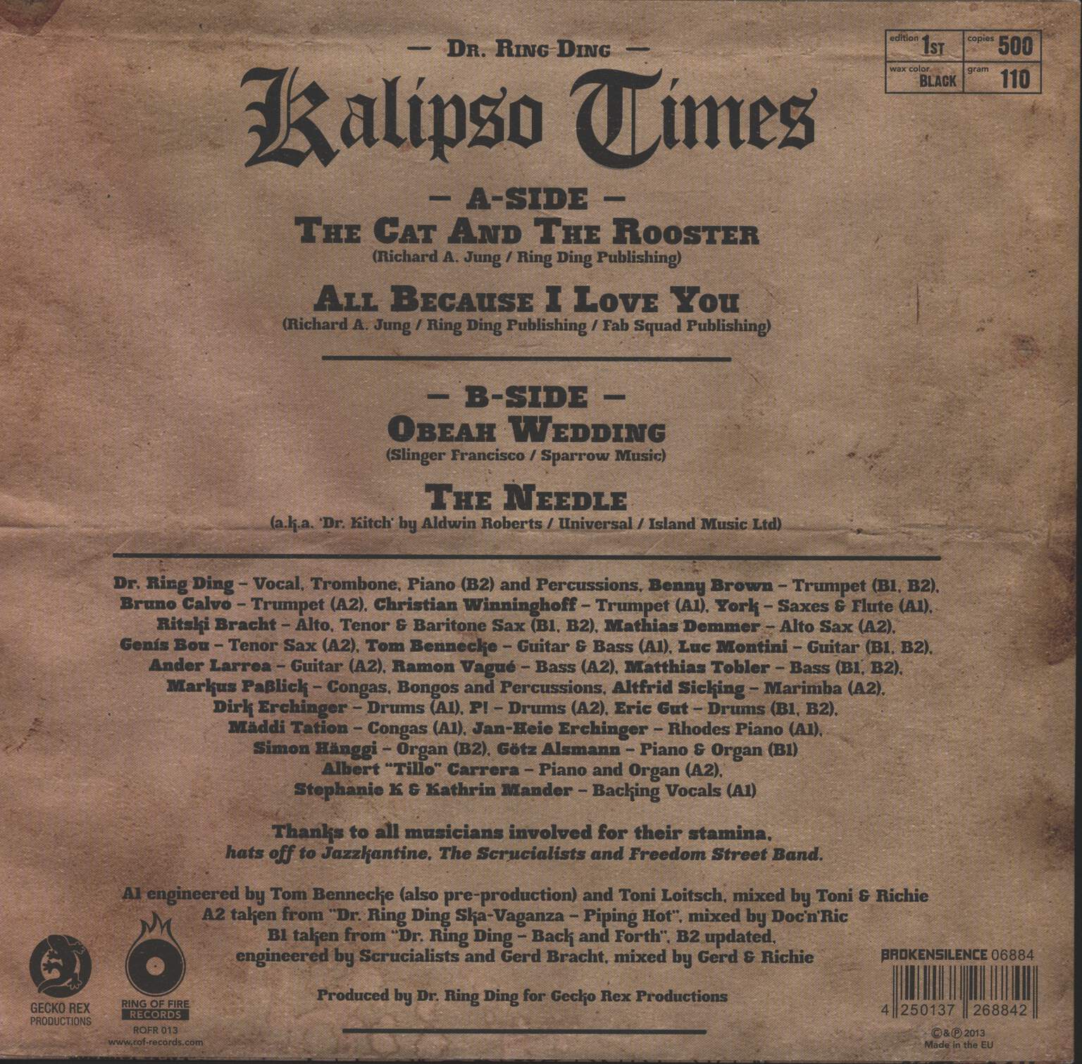 Dr. Ring-Ding: Kalipso Times, 10" Vinyl EP