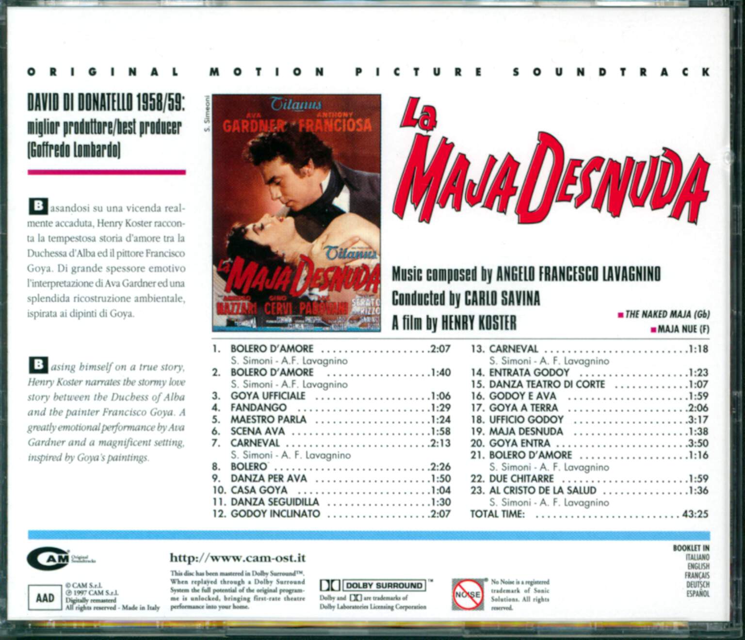 Angelo Francesco Lavagnino: La Maja Desnuda, CD