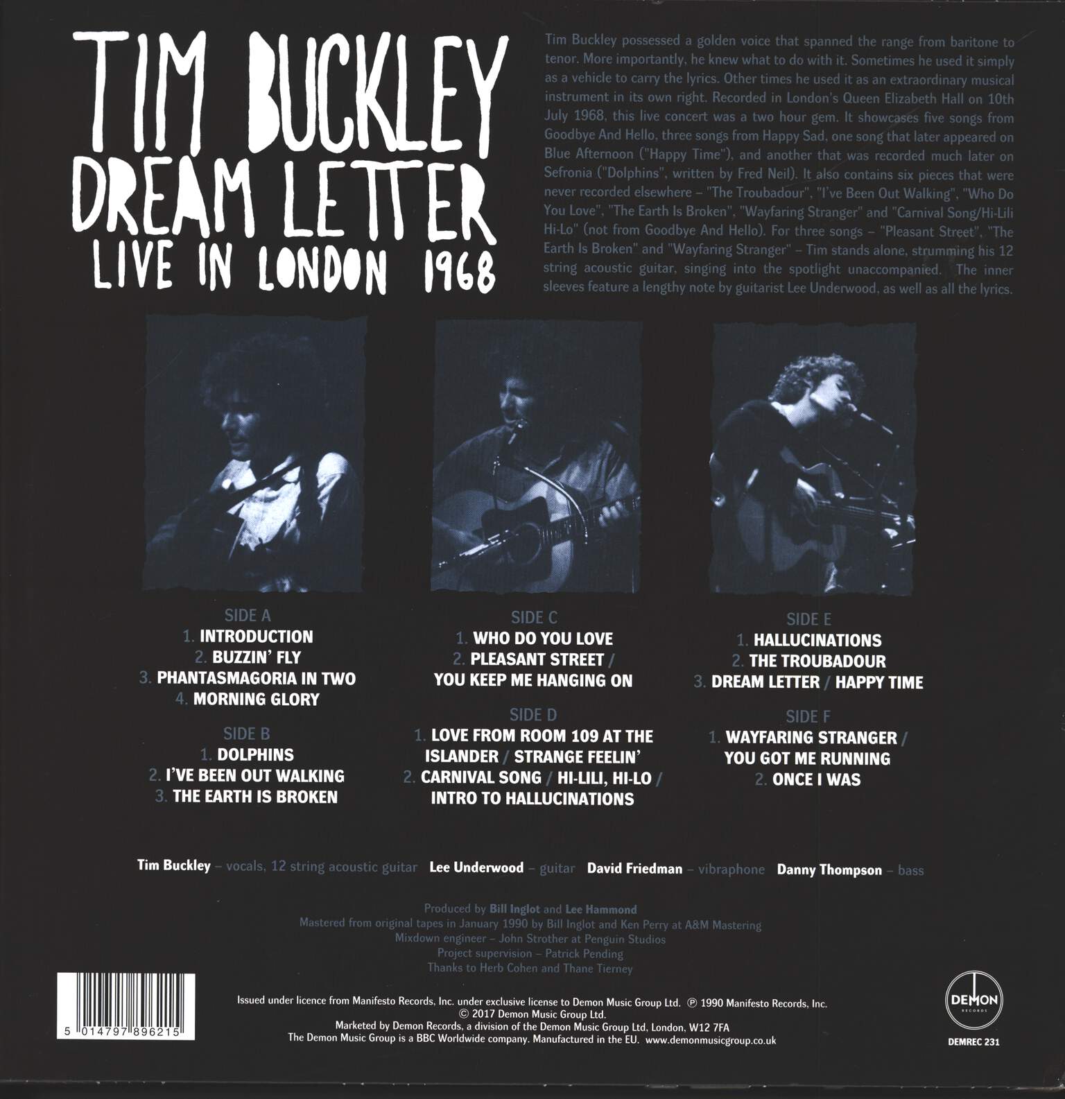 Tim Buckley: Dream Letter (Live In London 1968), 3×LP (Vinyl)