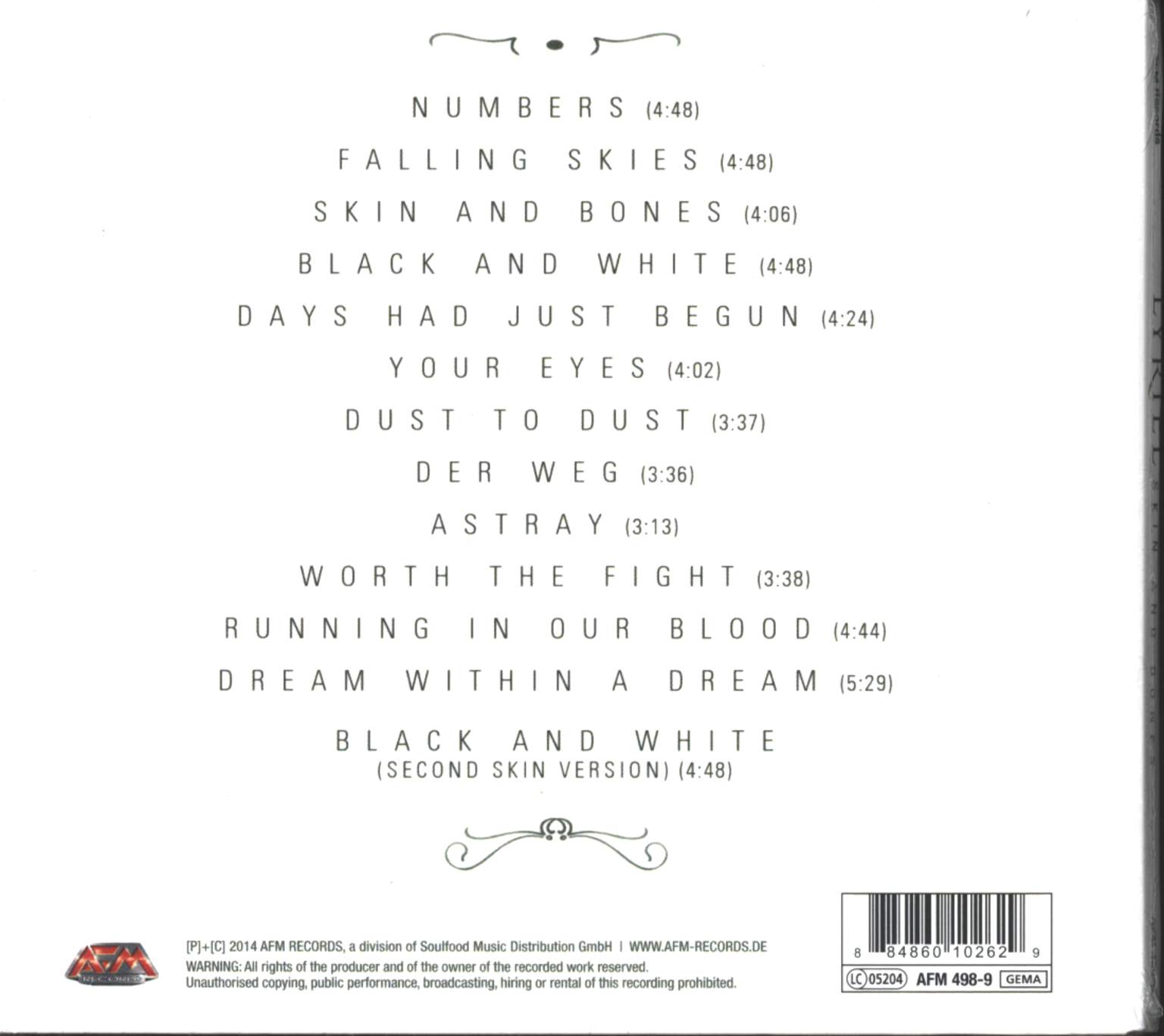 Lyriel: Skin And Bones, CD