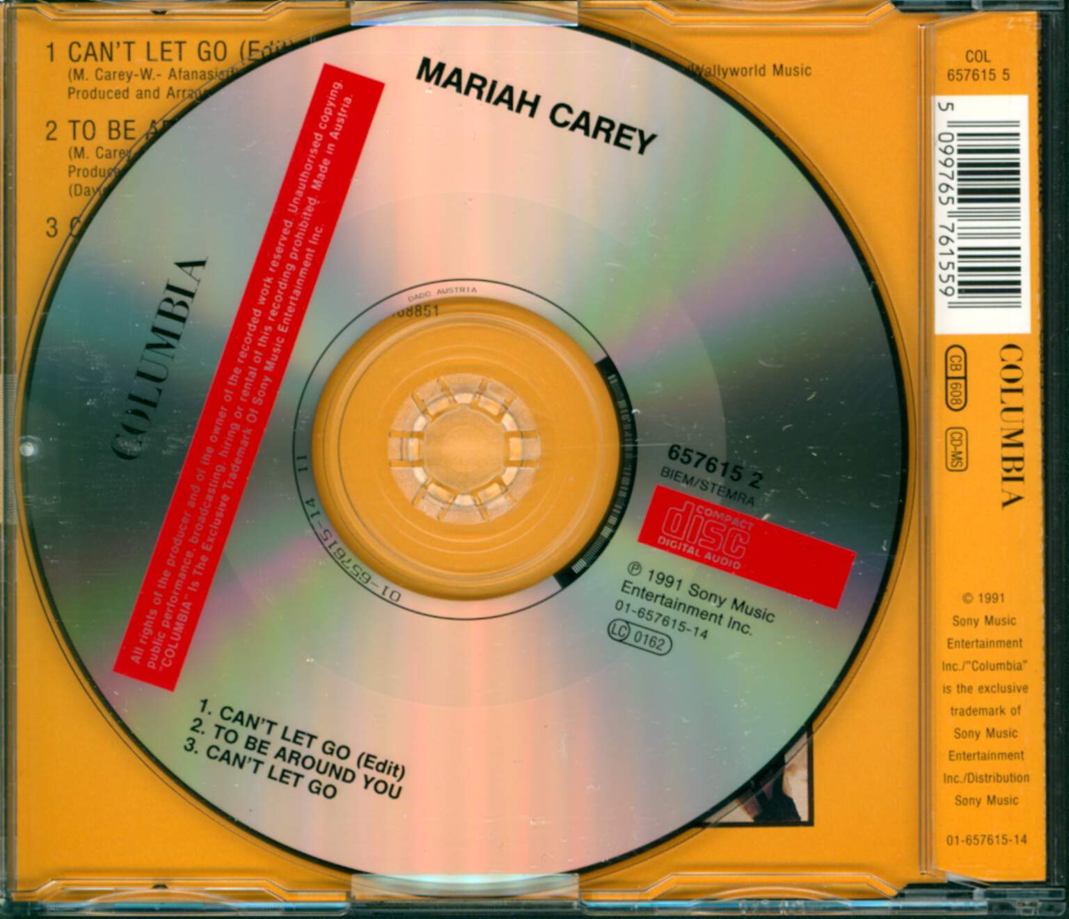 Mariah Carey: Can't Let Go, Mini CD