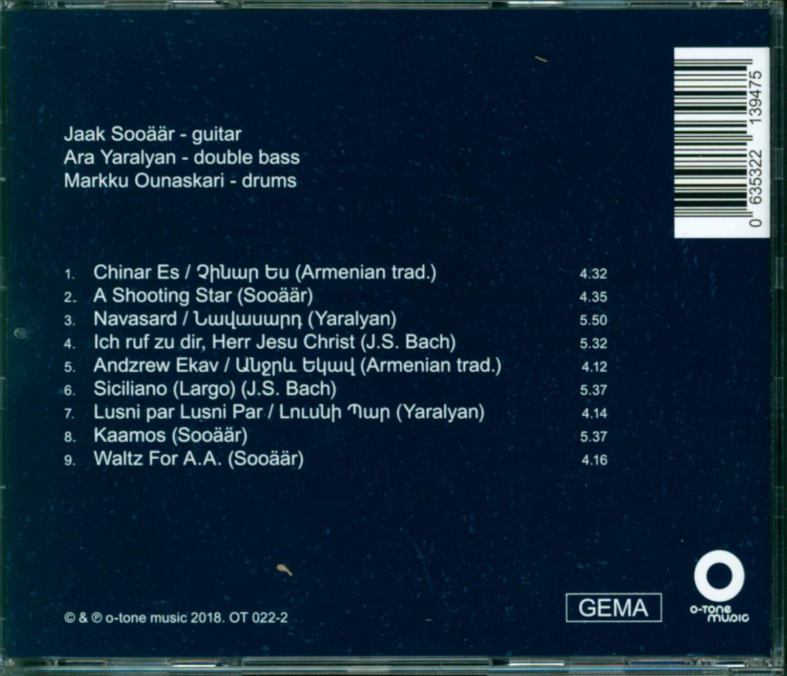 Jaak Sooäär: A Shooting Star, CD