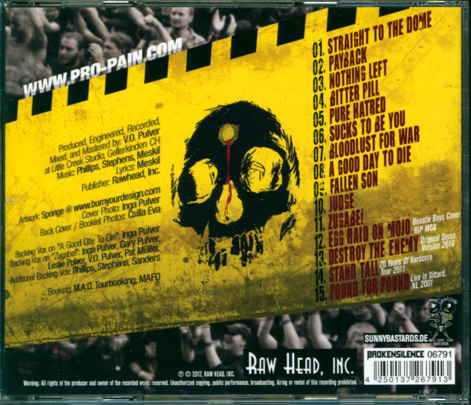 Pro-Pain: Straight To The Dome, CD