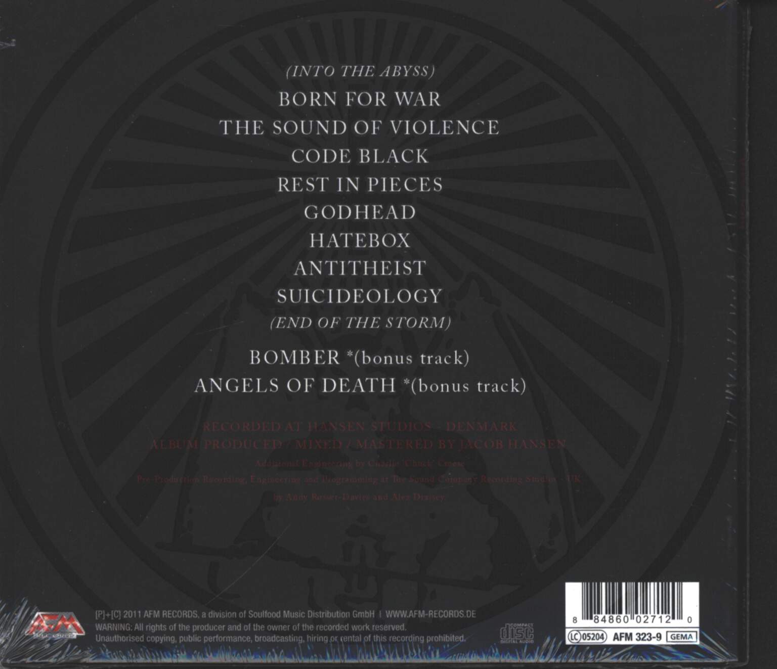 Onslaught: Sounds Of Violence, CD