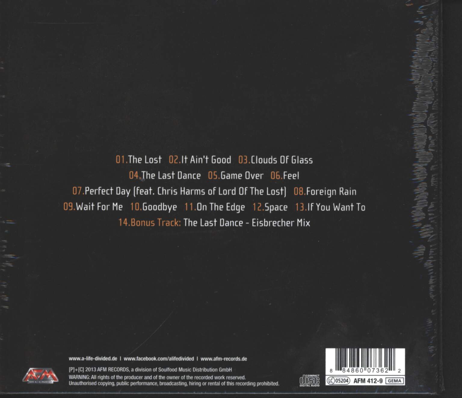 A Life Divided: The Great Escape, CD