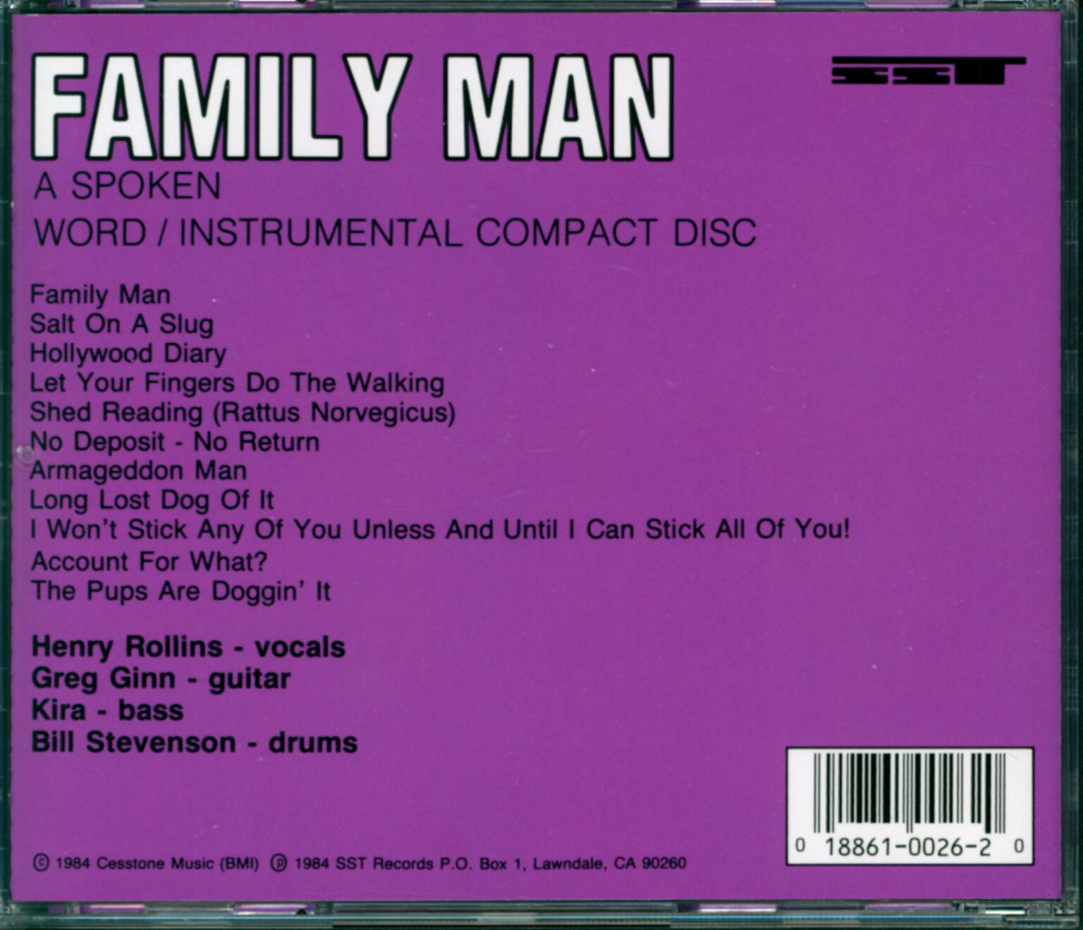 Black Flag: Family Man, CD