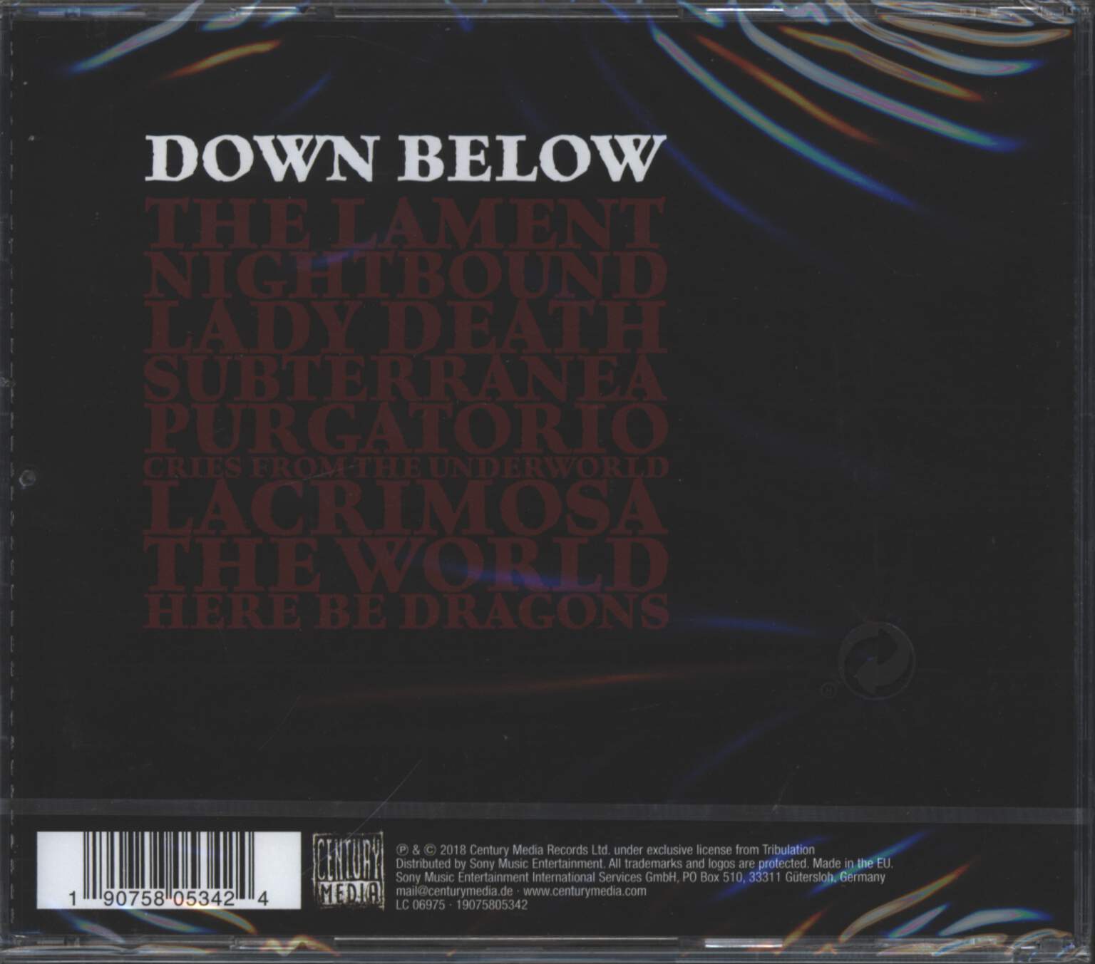 Tribulation: Down Below, CD