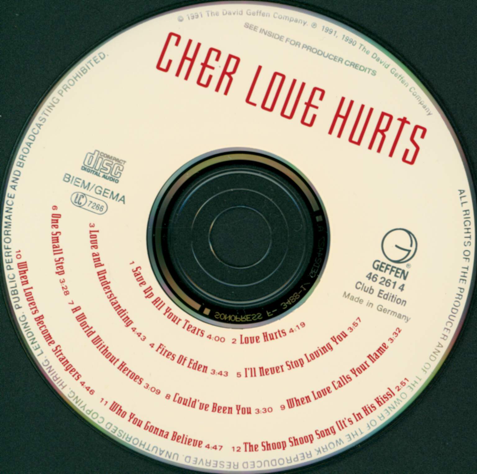 Cher: Love Hurts, CD